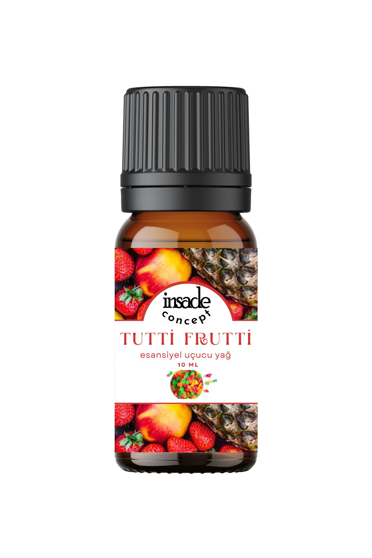 inSade Concept - Tutti Frutti - Esansiyel Uçucu Yağ - Oda Kokusu - Çamaşır Yün Kurutma Topu Kokusu - 10 ml - 1 Adet