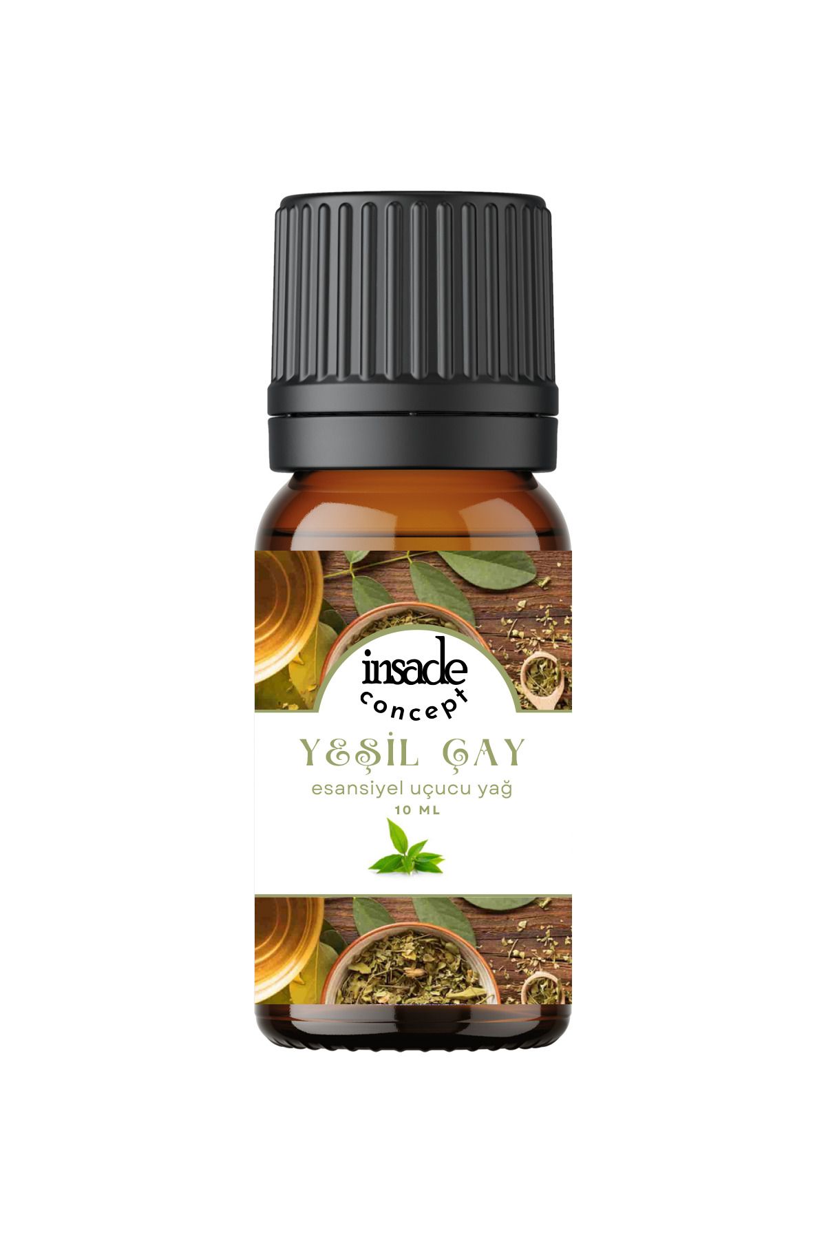 inSade Concept - Yeşil Çay - Esansiyel Uçucu Yağ - Oda Kokusu - Çamaşır Yün Kurutma Topu Kokusu - 10 ml - 1 Adet