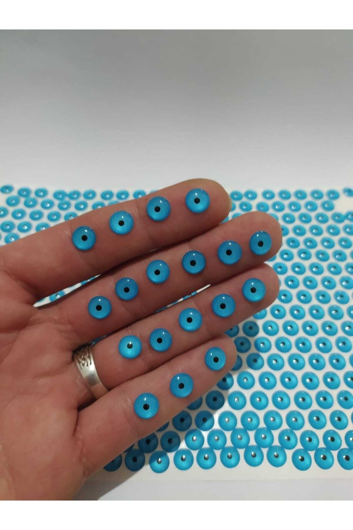 inSade Concept - Takı Yapımı Için Damla Göz Sticker Evil Eye Nazarlık 50 Adet 8mm