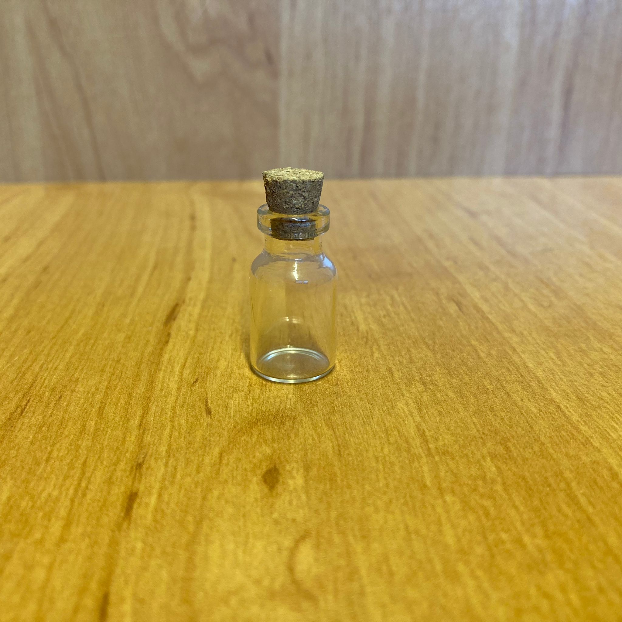 1 Cc Mini Cam Şişe Şeffaf - Mantar Tıpalı - 1 Ml Çekme Cam - Üfleme Cam - İnce Cam Şişe