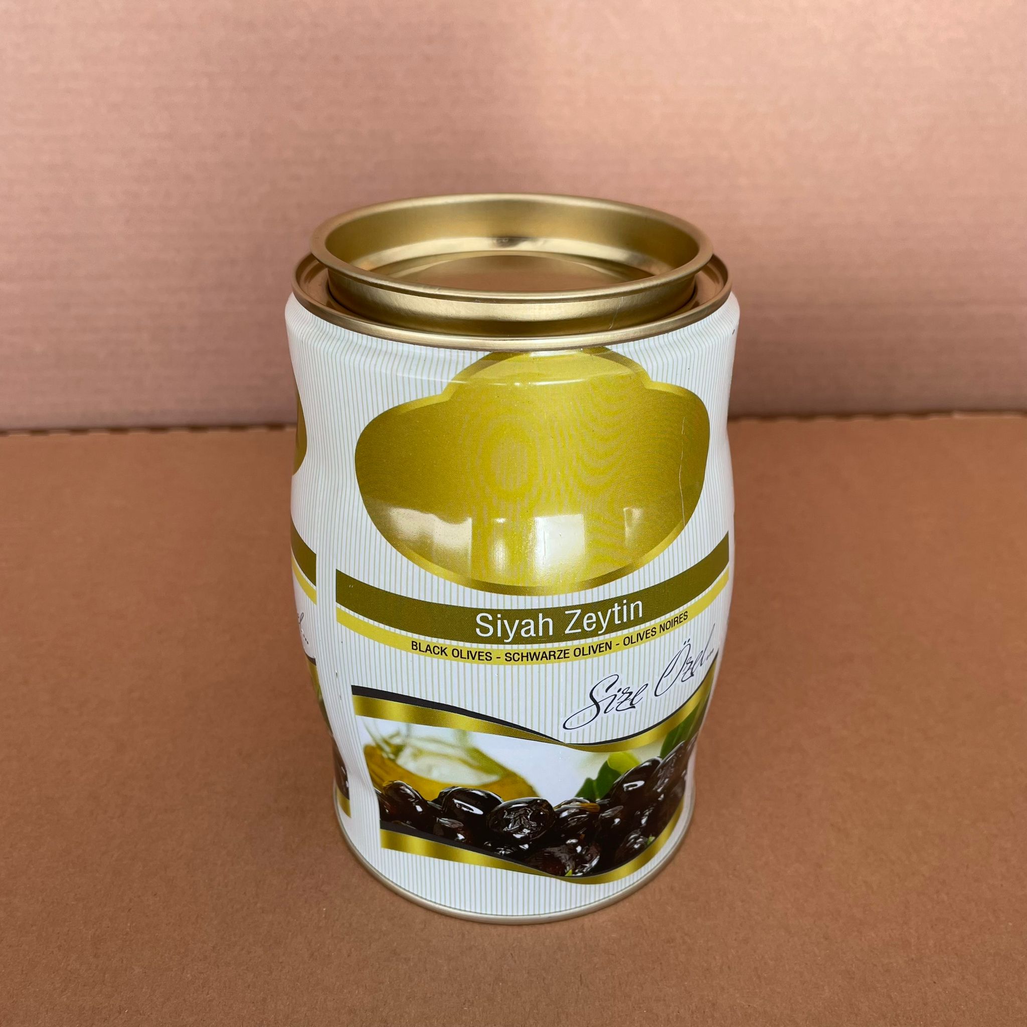 1 Kg Zeytin Tenekesi - Baskılı - 1 Kilo Zeytin Tenekesi