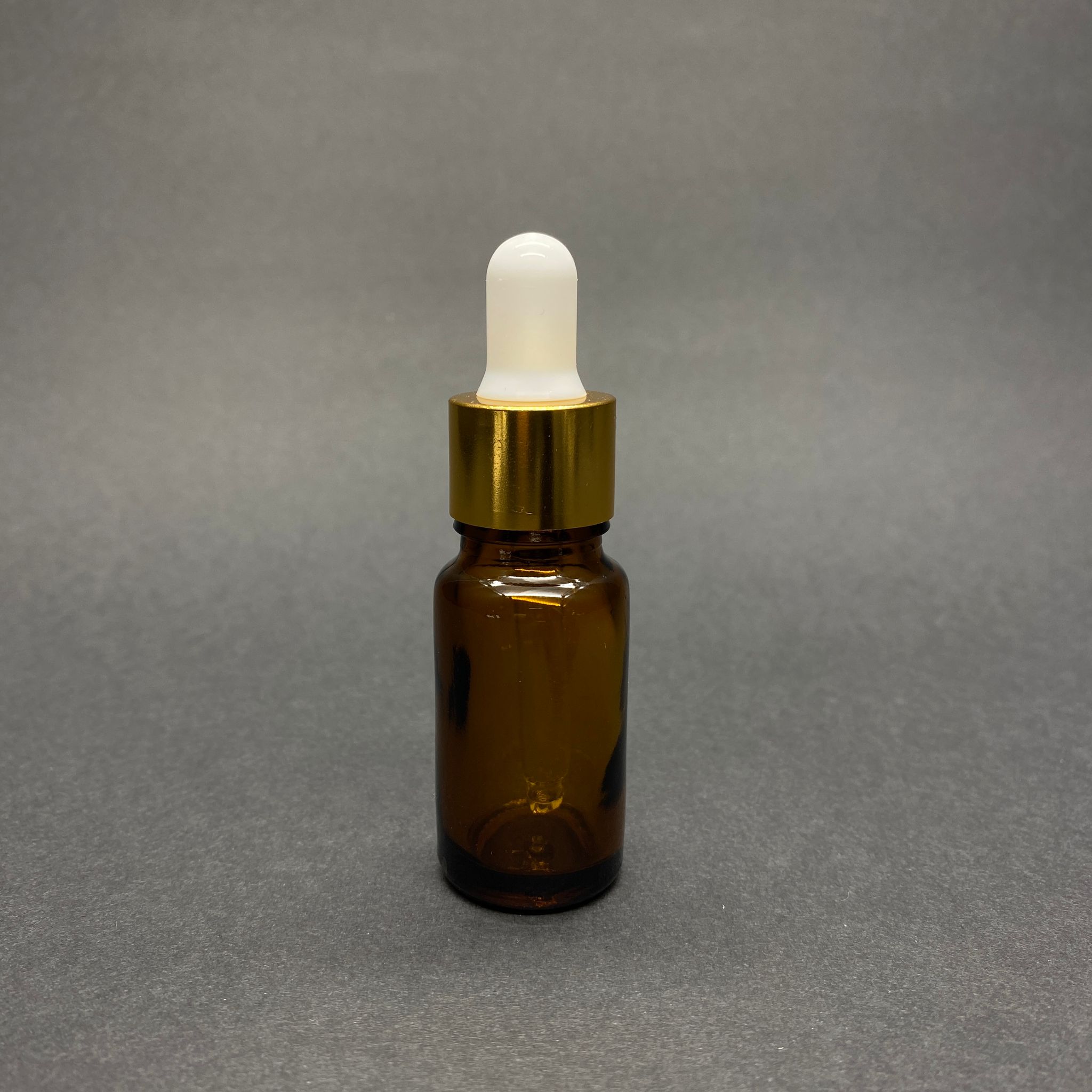 10 Cc Amber Cam Damlalıklı Şişe - Beyaz Emzik - Gold Metalik Kapak - 10 Ml Kahverengi Cam Damlalıklı Şişe - Damlalıklı Boş Şişe