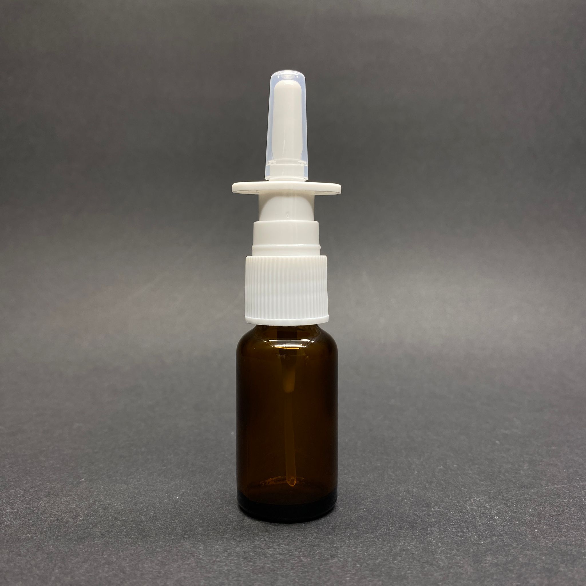 10 Cc Amber Cam Şişe Beyaz Burun Nazal Spreyli Takım - 10 Ml Spreyli Kahverengi Cam Şişe - Sızdırmaz Spreye Tam Uyumlu Özel Şişe