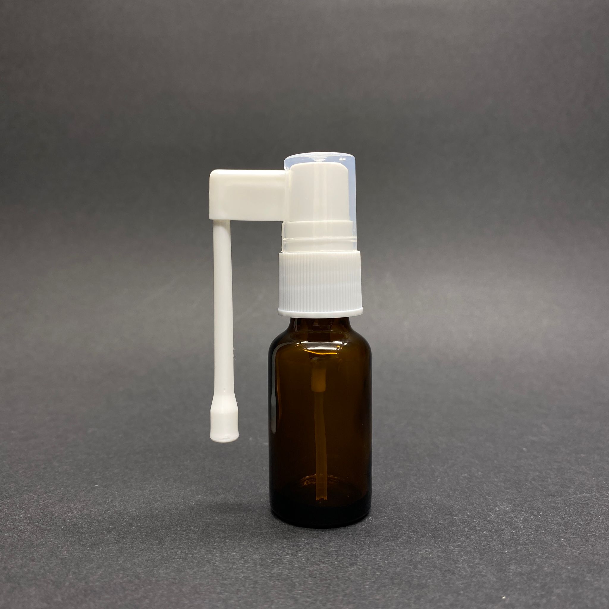 10 Cc Amber Cam Şişe Beyaz Oral Boğaz Spreyli Takım - 10 Ml Spreyli Kahverengi Cam Şişe - Sızdırmaz Spreye Tam Uyumlu Özel Şişe