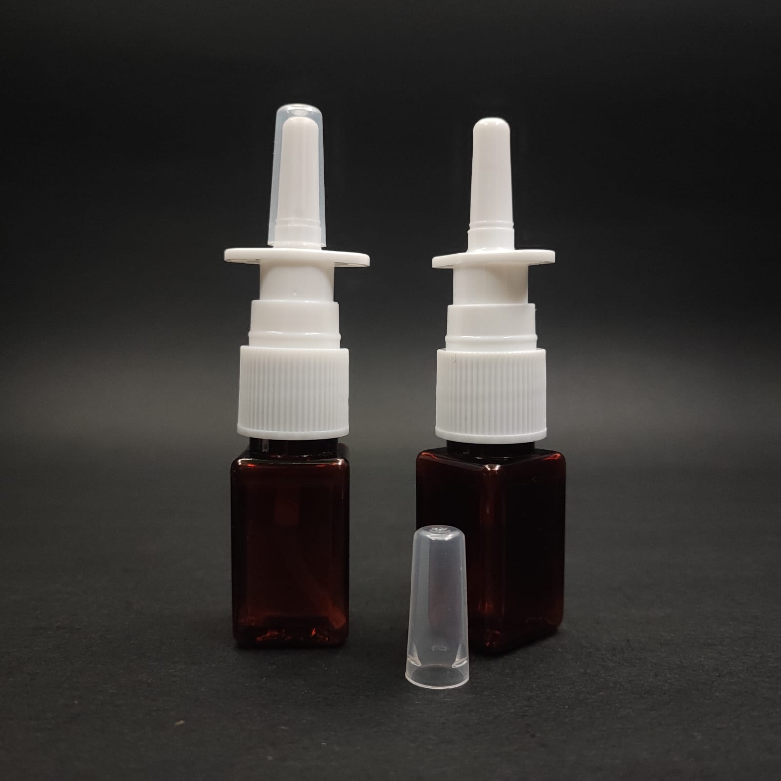 10 Cc Amber Kare Pet Şişe- Nazal Burun Spreyli 10 Ml Plastik Şişe
