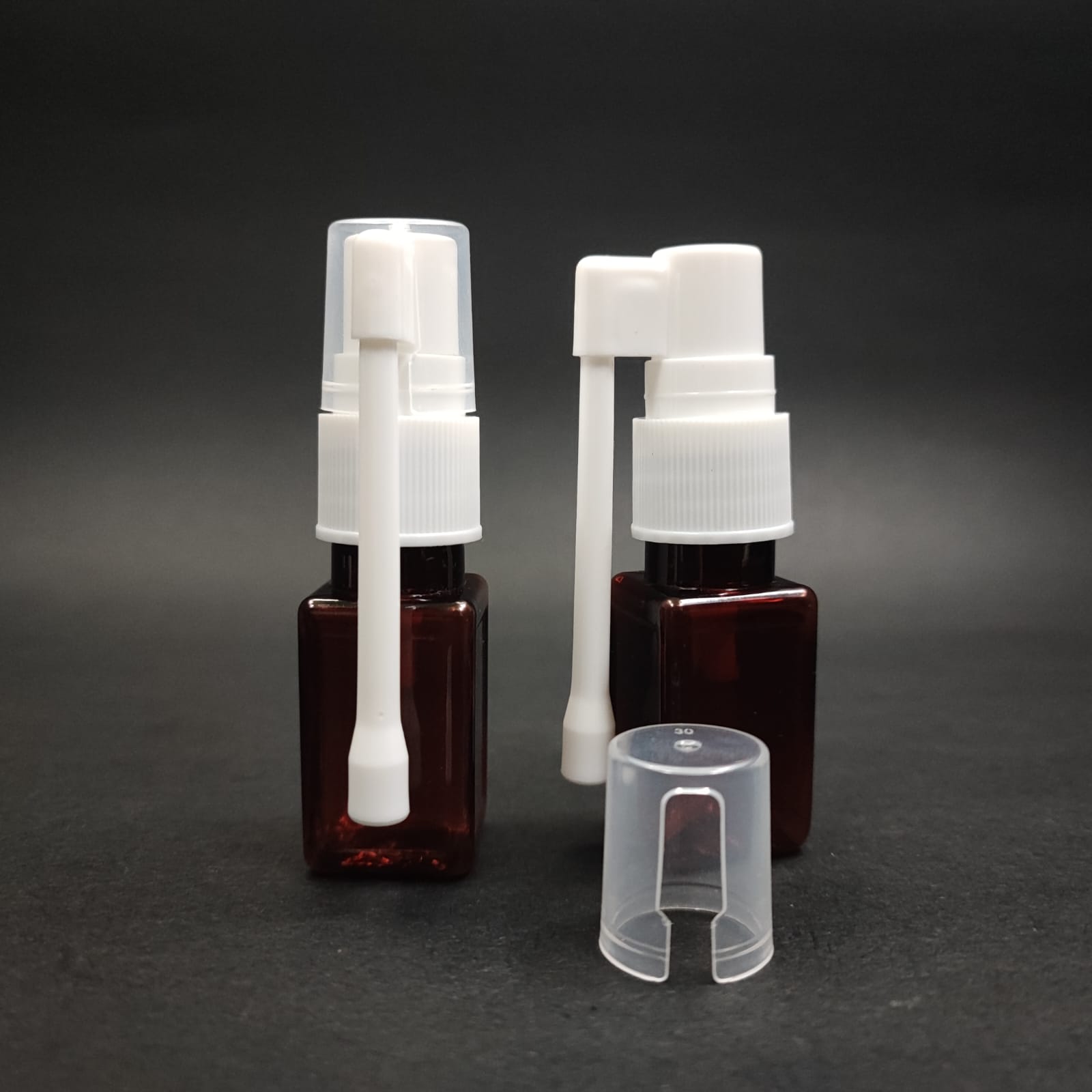 10 Cc Amber Kare Pet Şişe - Oral Boğaz Spreyli 10 Ml Plastik Şişe