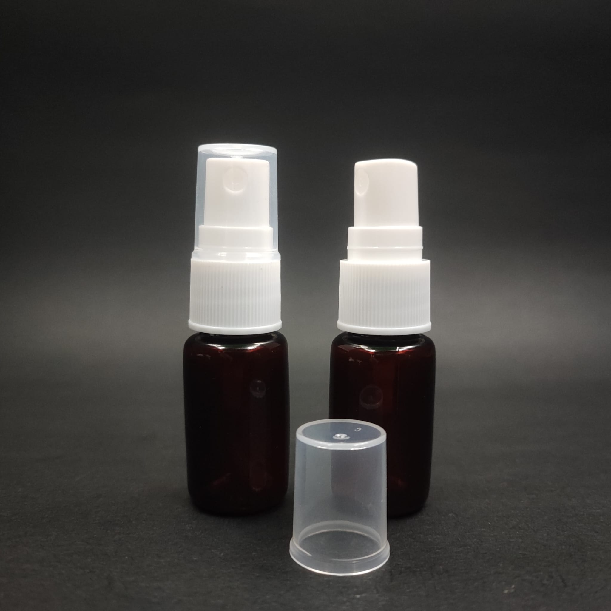 10 Cc Amber Pet Şişe - Beyaz Spreyli Tester 10 Ml Plastik Şişe