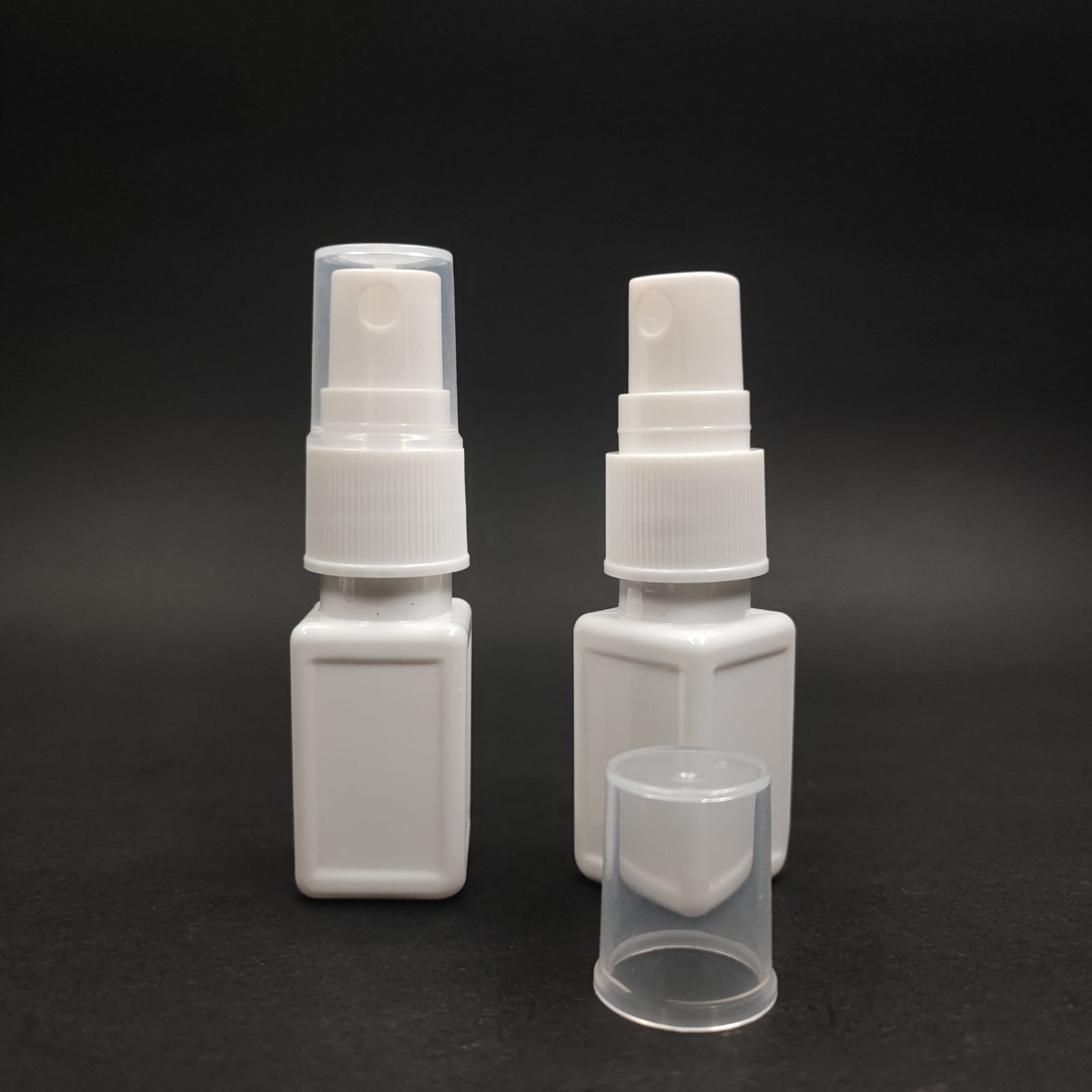 10 Cc Beyaz Kare Pet Şişe - Beyaz Spreyli Tester 10 Ml Plastik Şişe
