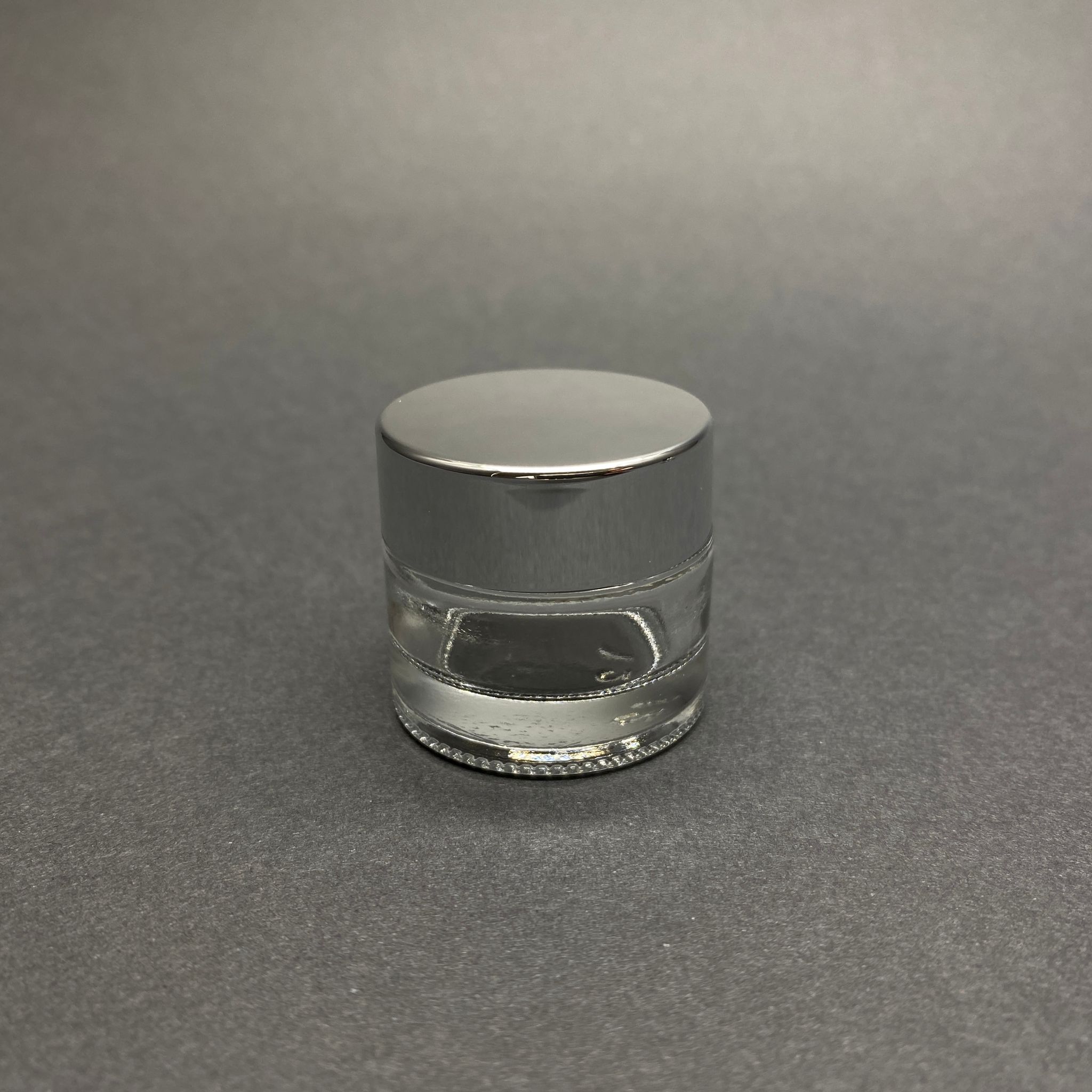 10 Cc Cam Şeffaf Krem Kavanozu - Gümüş Aynalı Kapaklı İç Contalı - 10 Ml Şeffaf Cam Kavanoz  - Kozmetik Kavanoz