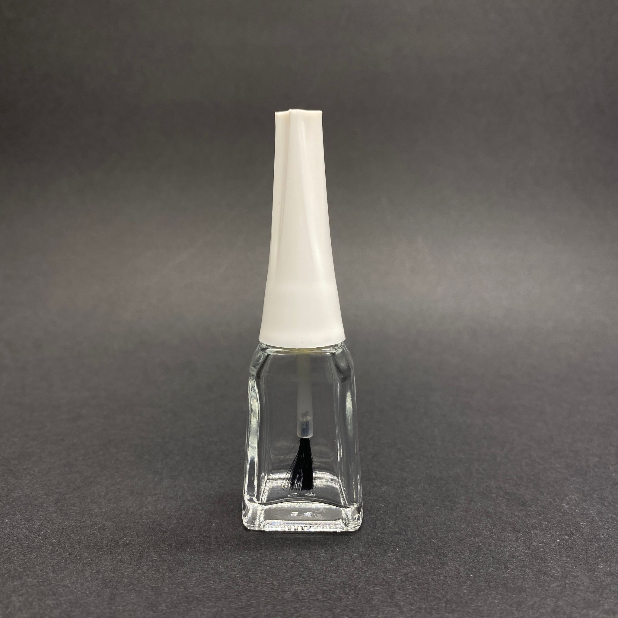10 Cc Fırçalı Köşeli Konik Cam Şişe - Şeffaf - 10 Ml Kapaklı Fırçalı Cam Şişe - Cam Oje Şişesi Fırçalı Beyaz Kapaklı Takım - Boş Oje Şişesi, Fırçalı Şişe, Otomotiv Ve Mobilya İçin Rötüş Boya Şişesi Vb. Çok Amaçlı Fırçalı Şişe