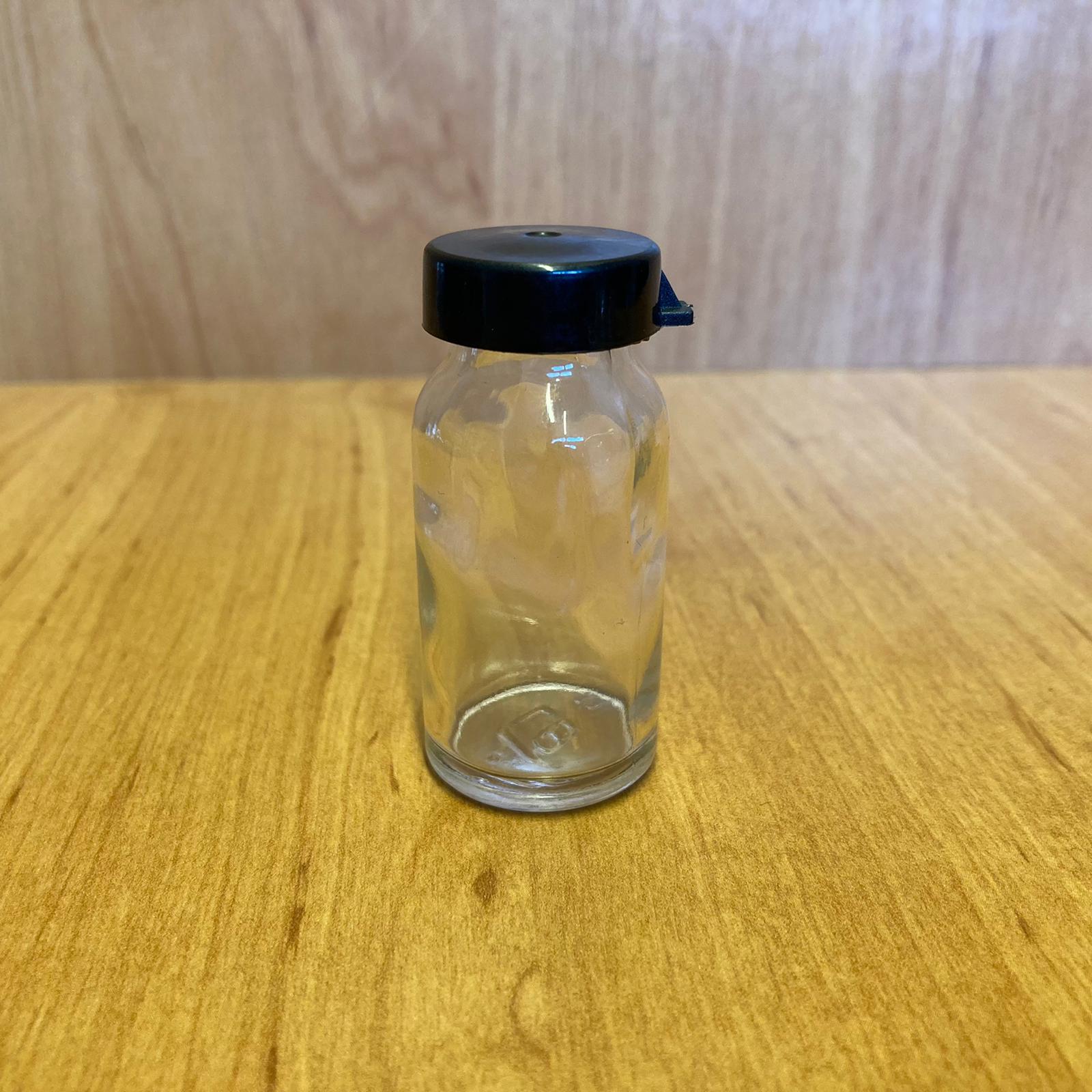 10 Cc Flakon Penisilin Şişesi - Siyah Kapaklı - 10 Ml Kapaklı Cam Şişe -Sızdırmaz - Tam 10 Cc -Elle Kapanır
