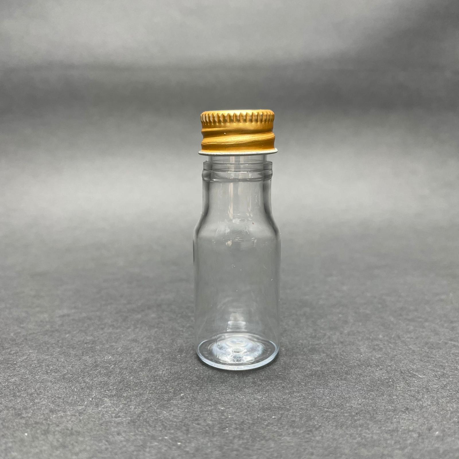 10 Cc Pet Şişe - Gold Metal Kapaklı - 10 Ml Pet Şişe - 10 Cc Plastik Şişe (Silme 15 Cc)