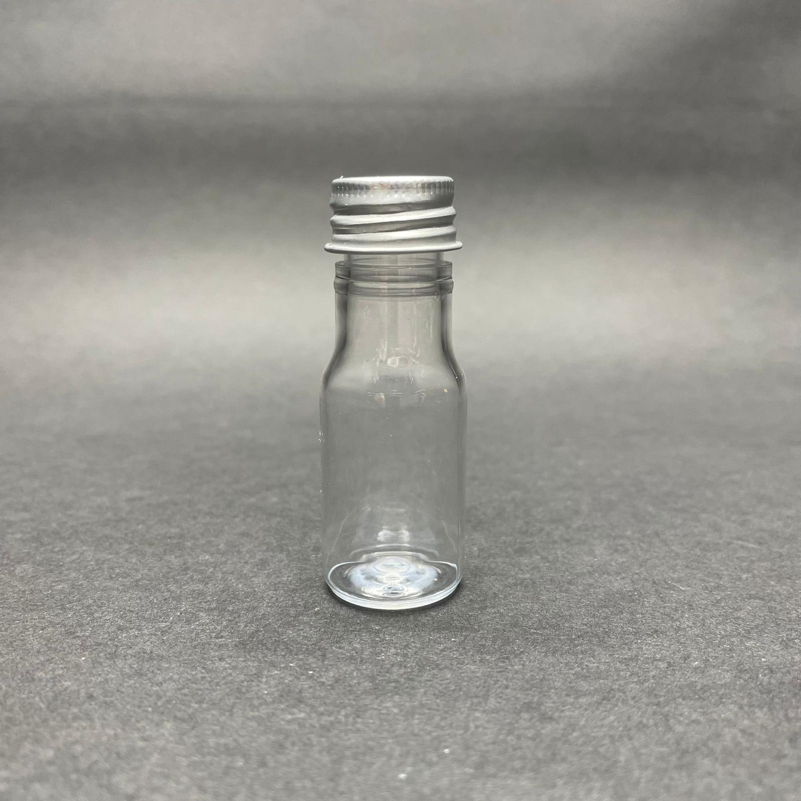 10 Cc Pet Şişe - Gümüş Metal Kapaklı - 10 Ml Pet Şişe - 10 Cc Plastik Şişe (Silme 15 Cc)