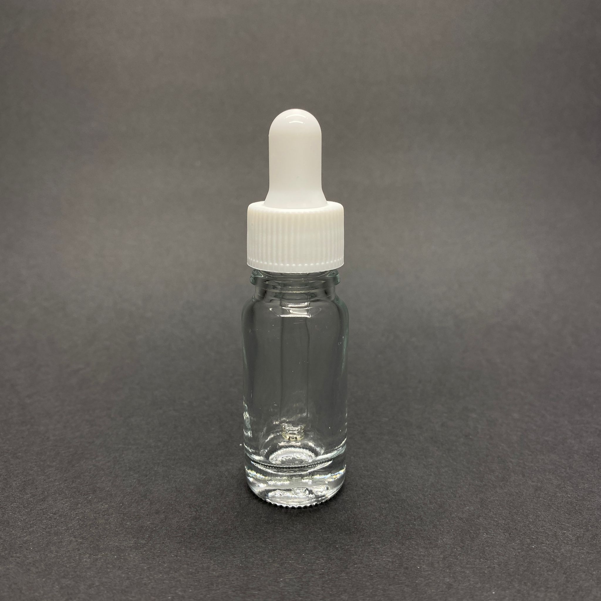 10 Cc Şeffaf Cam Damlalıklı Şişe - Beyaz Emzik - Beyaz Plastik Kapak - 10 Ml Saydam Cam Damlalıklı Şişe - Damlalıklı Boş Şişe
