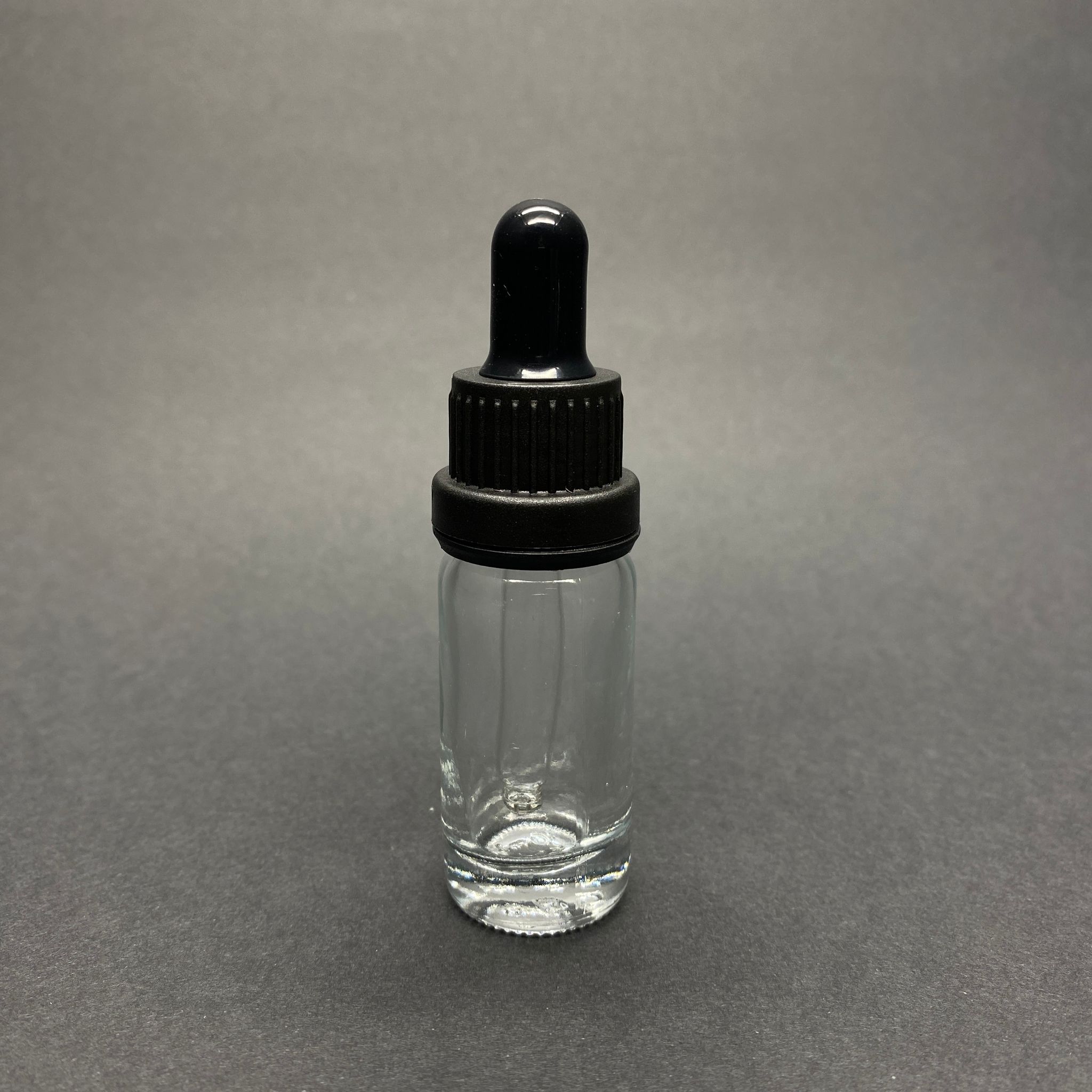 10 Cc Şeffaf Cam Damlalıklı Şişe - Siyah Emzik - Siyah Kilitli Plastik Kapak - 10 Ml Saydam Cam Damlalıklı Şişe