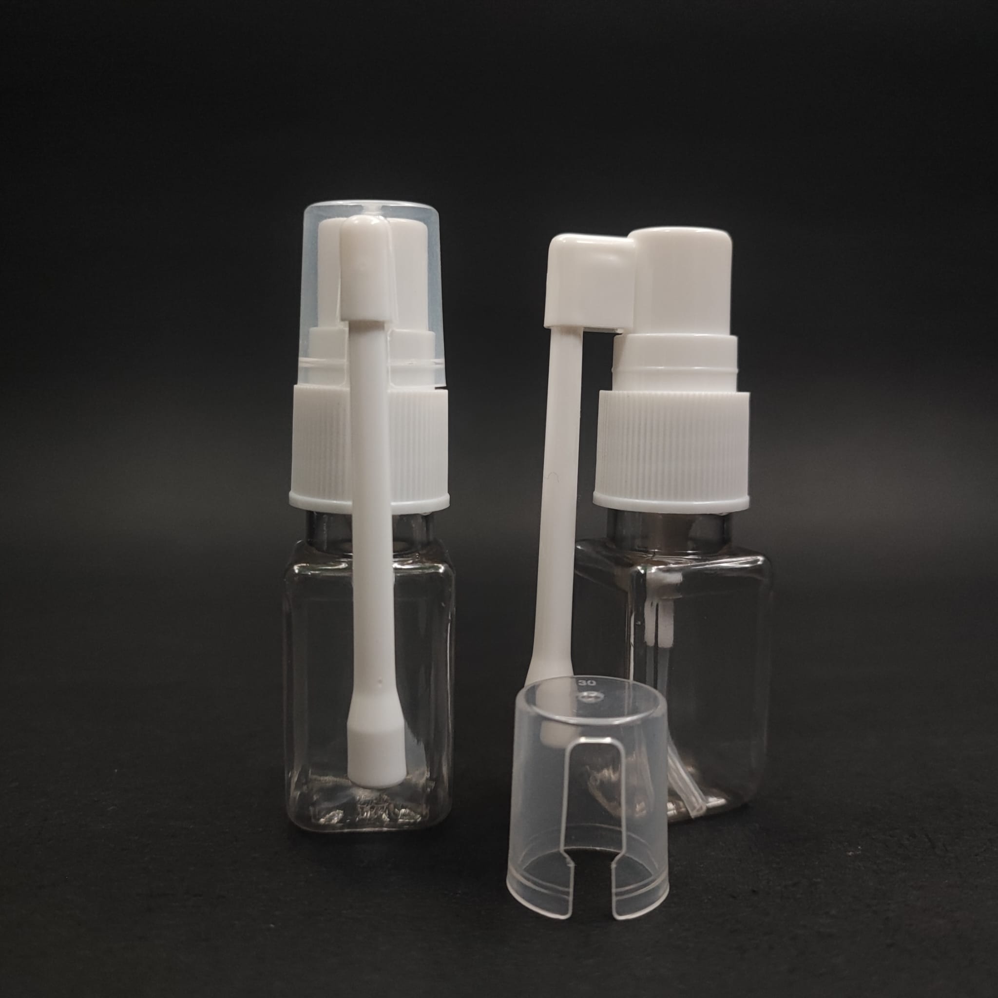 10 Cc Şeffaf Kare Pet Şişe- Oral Boğaz Spreyli 10 Ml Plastik Şişe