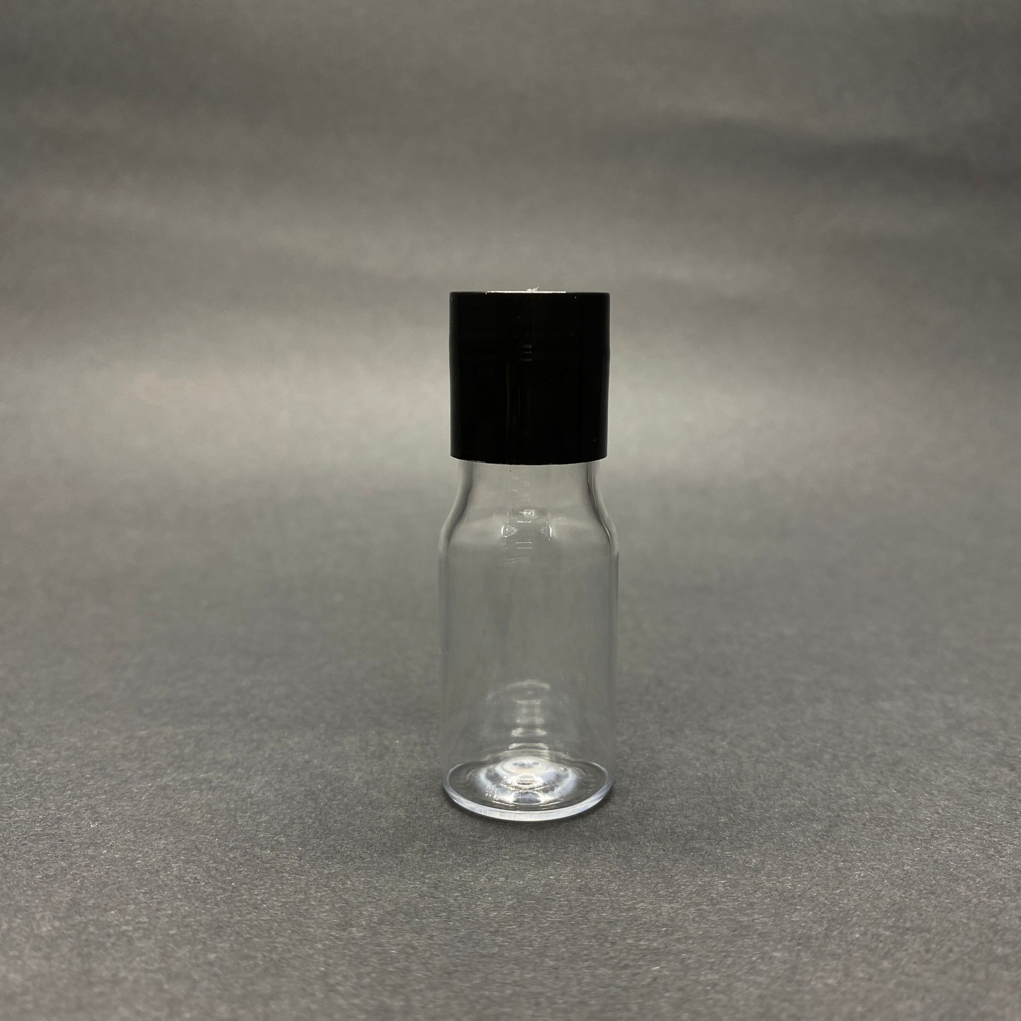 10 Cc Şeffaf Pet Şişe - Siyah Sızdırmaz Kapaklı - 10 Ml Buklet Şişe