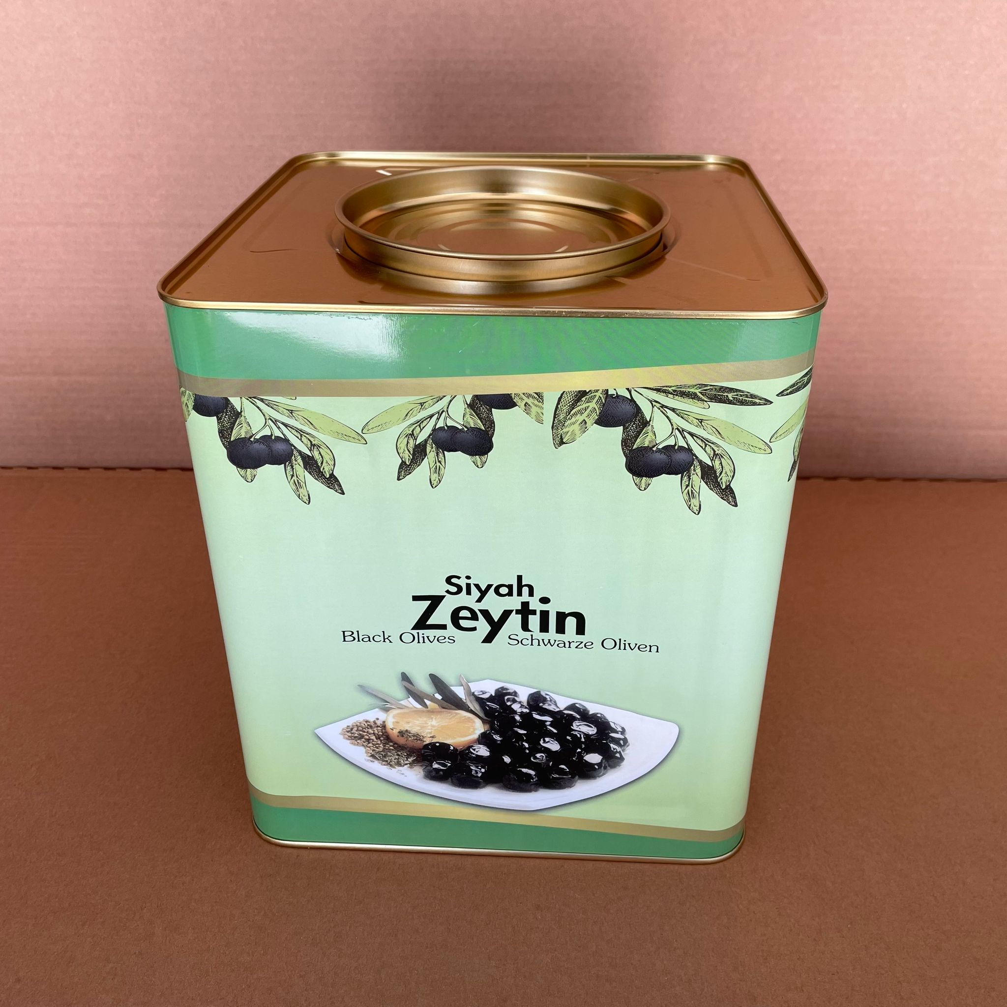 10 Kg Zeytin Tenekesi - Baskılı - 10 Kilo Zeytin Tenekesi