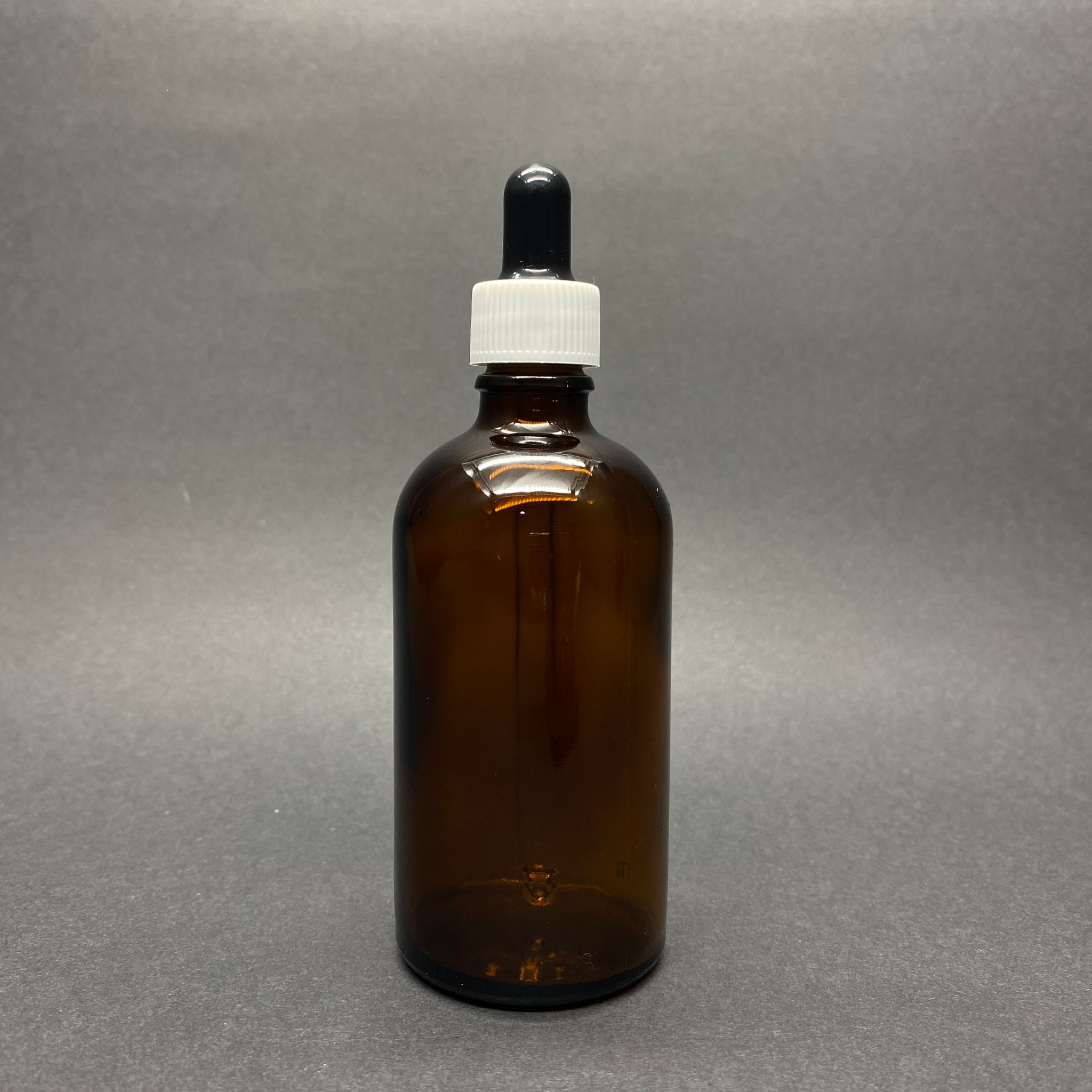 100 Cc Amber Cam Damlalıklı Şişe - Siyah Emzik - Beyaz Plastik Kapak - 100 Ml Kahverengi Cam Damlalıklı Şişe