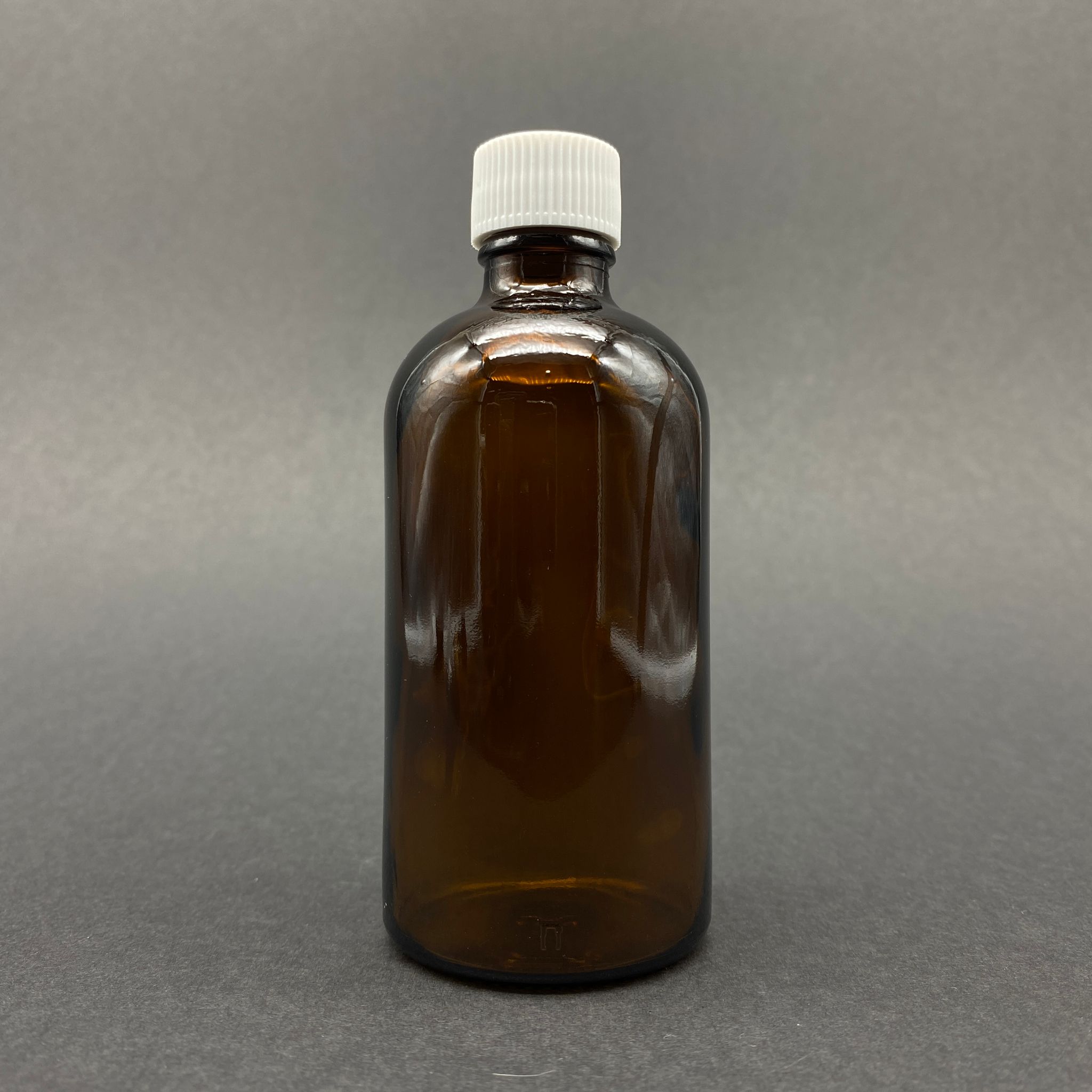 100 Cc Amber Cam Şişe - Beyaz Kapaklı - 100 Ml Standart Cam Şişe