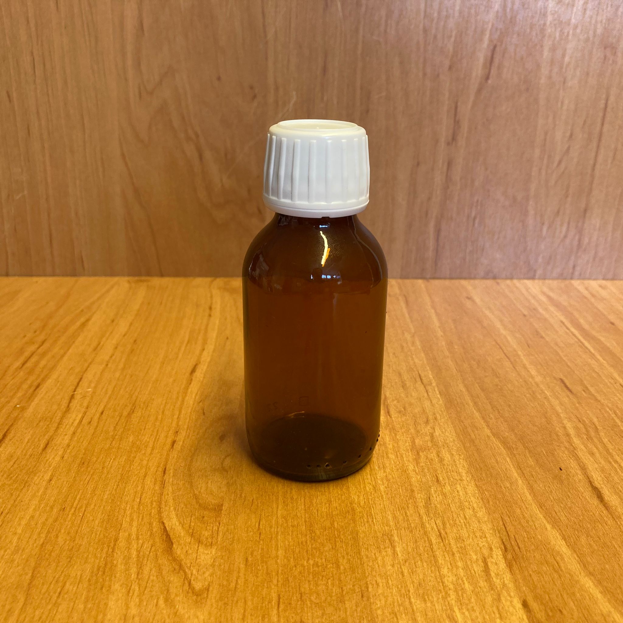 100 Cc Amber Cam Şişe - Beyaz Kilitli Plastik Kapaklı - 100 Ml Kahverengi Boş Şurup Şişesi - 100 Ml Ecza Şişesi