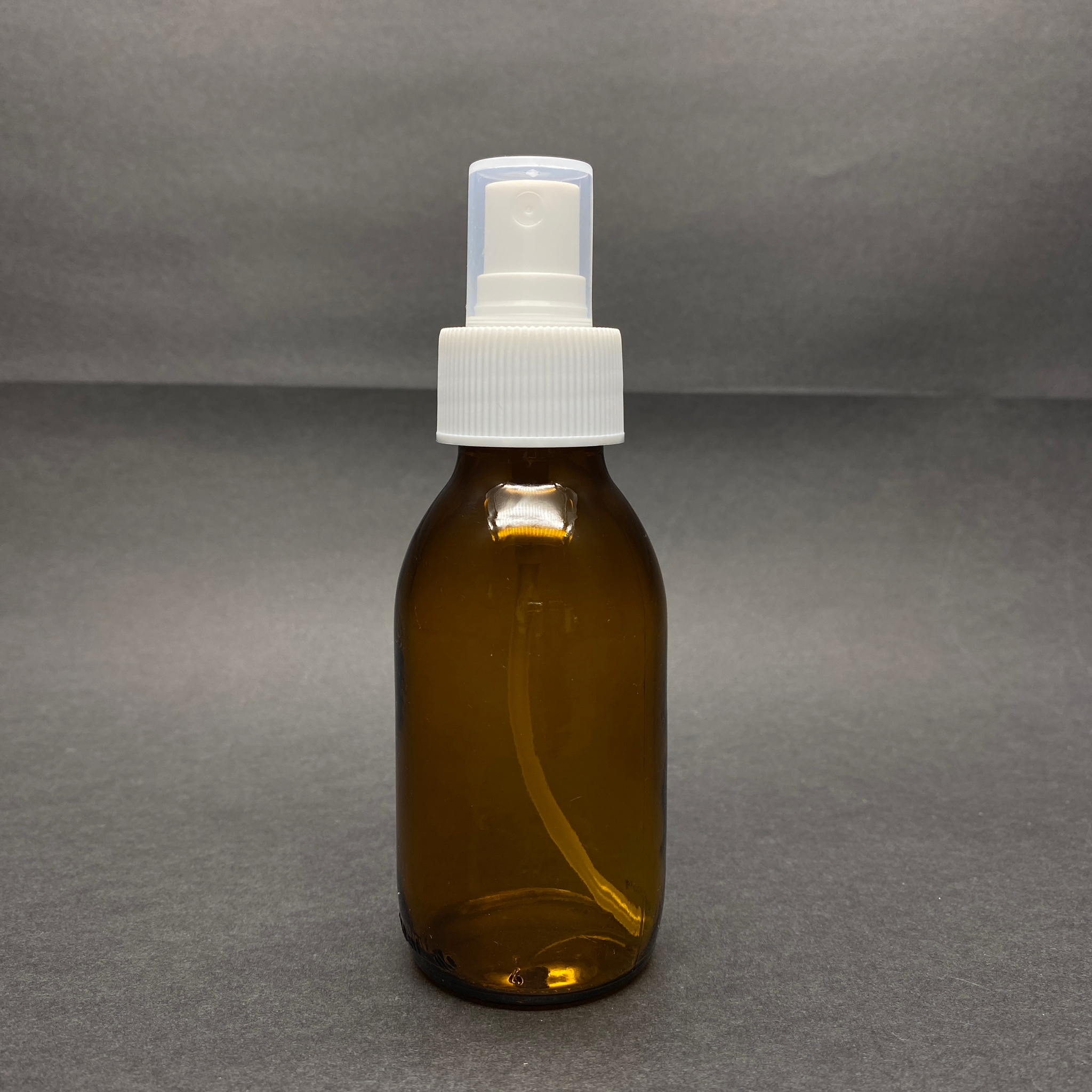 100 Cc Amber Cam Şişe - Beyaz Parmak Spreyli - 100 Ml Kahverengi Spreyli Cam Şişe - Spreyli Ecza Şişesi