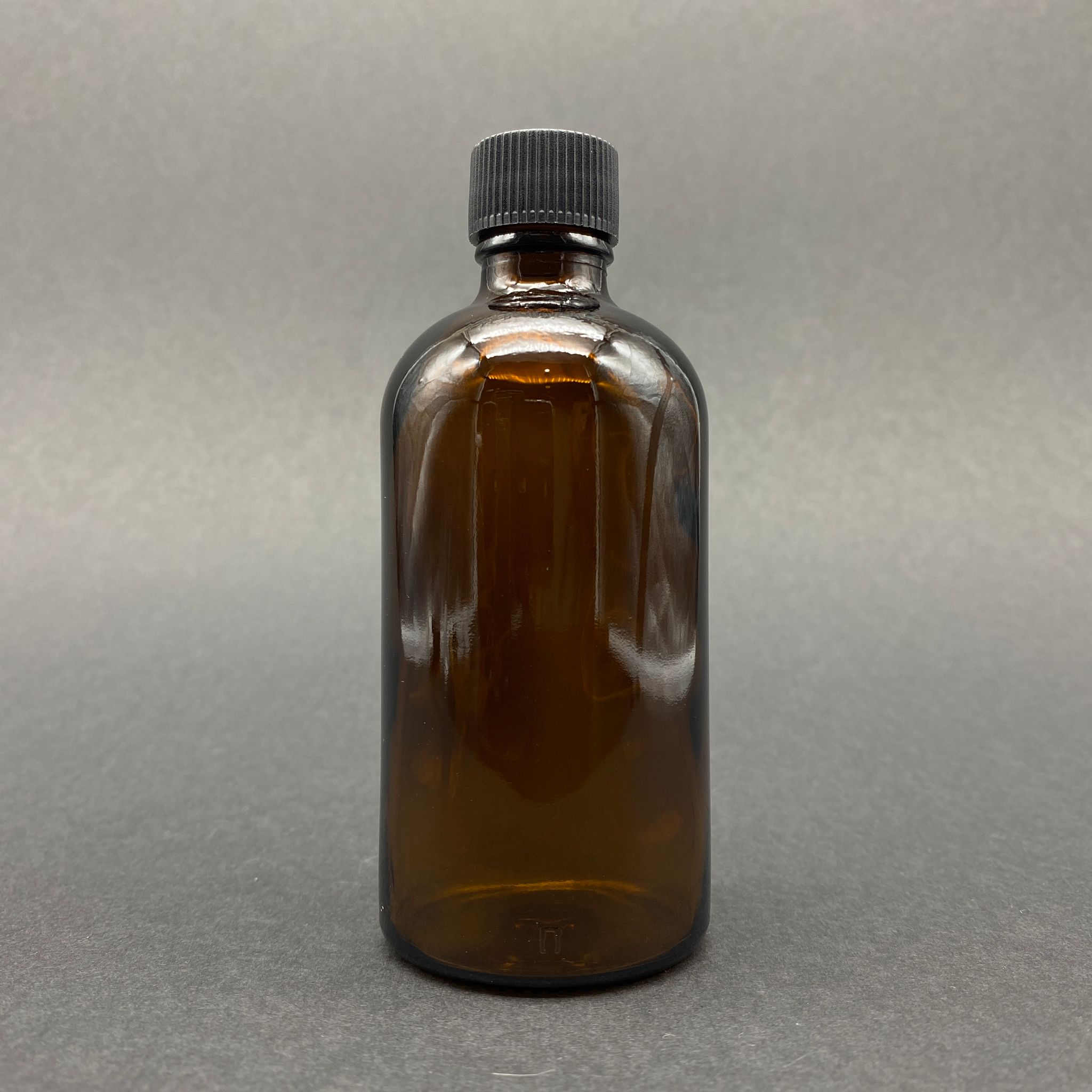 100 Cc Amber Cam Şişe - Siyah Kapaklı - 100 Ml Standart Cam Şişe