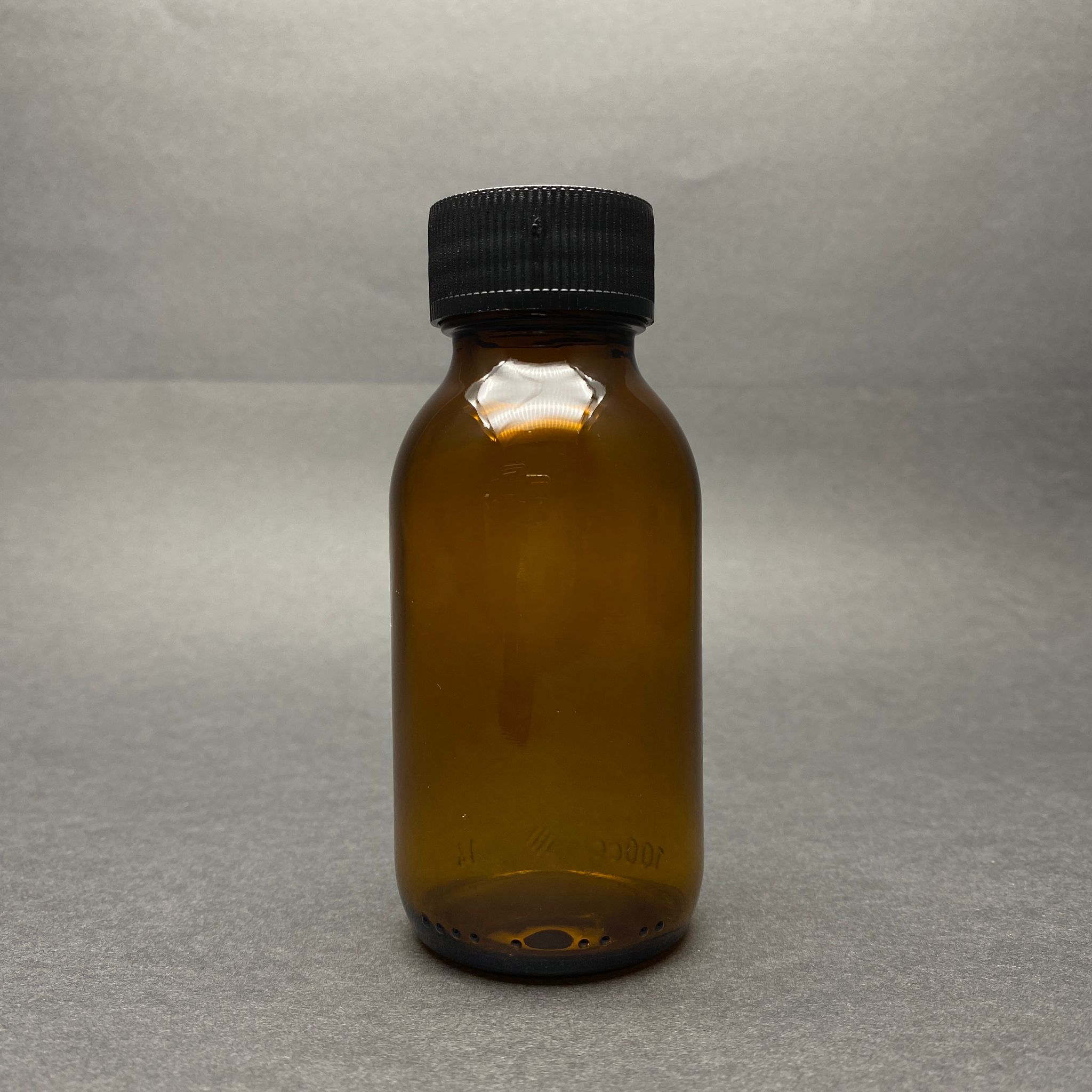 100 Cc Amber Cam Şişe - Siyah Plastik Kapaklı - 100 Ml Kahverengi Boş Şurup Şişesi (Ağız Çapı 31 Mm)