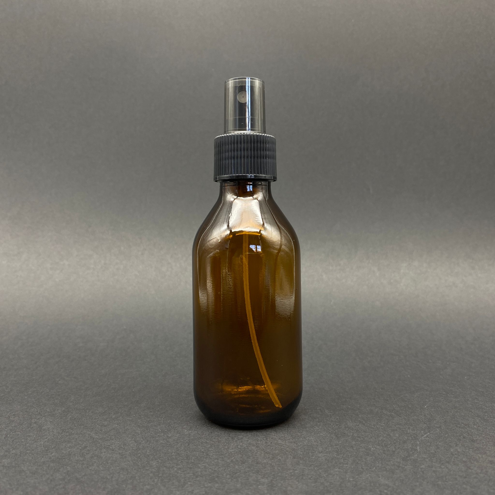 100 Cc Amber Cam Şişe - Siyah Spreyli - 100 Ml Kahverengi Spreyli Cam Şişe (Ağız Çapı 25 Mm)