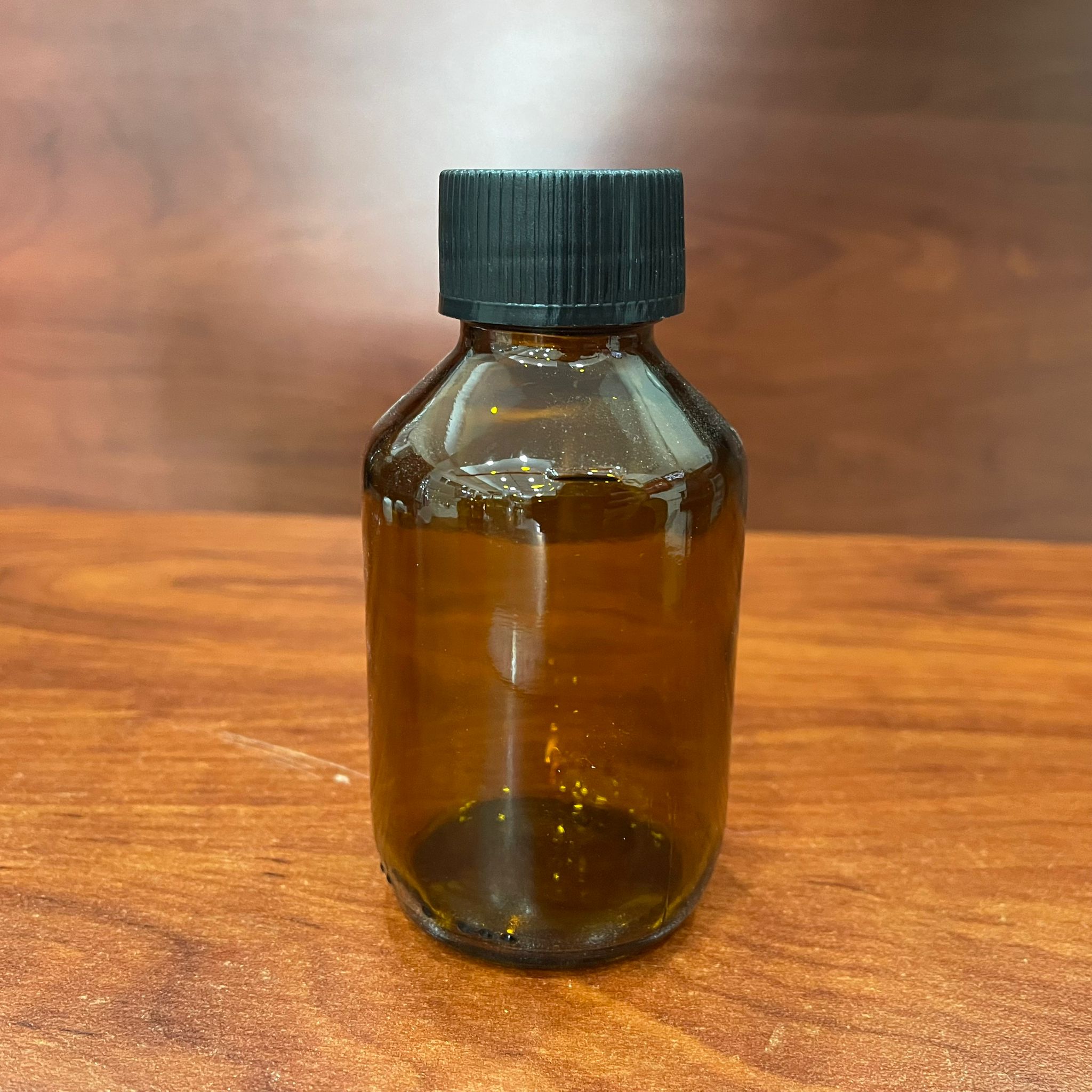 100 Cc Amber Cam Şişe Tombul -Siyah Plastik Kapaklı - 100 Ml Cam Şişe - Kahverengi Ecza Şişesi