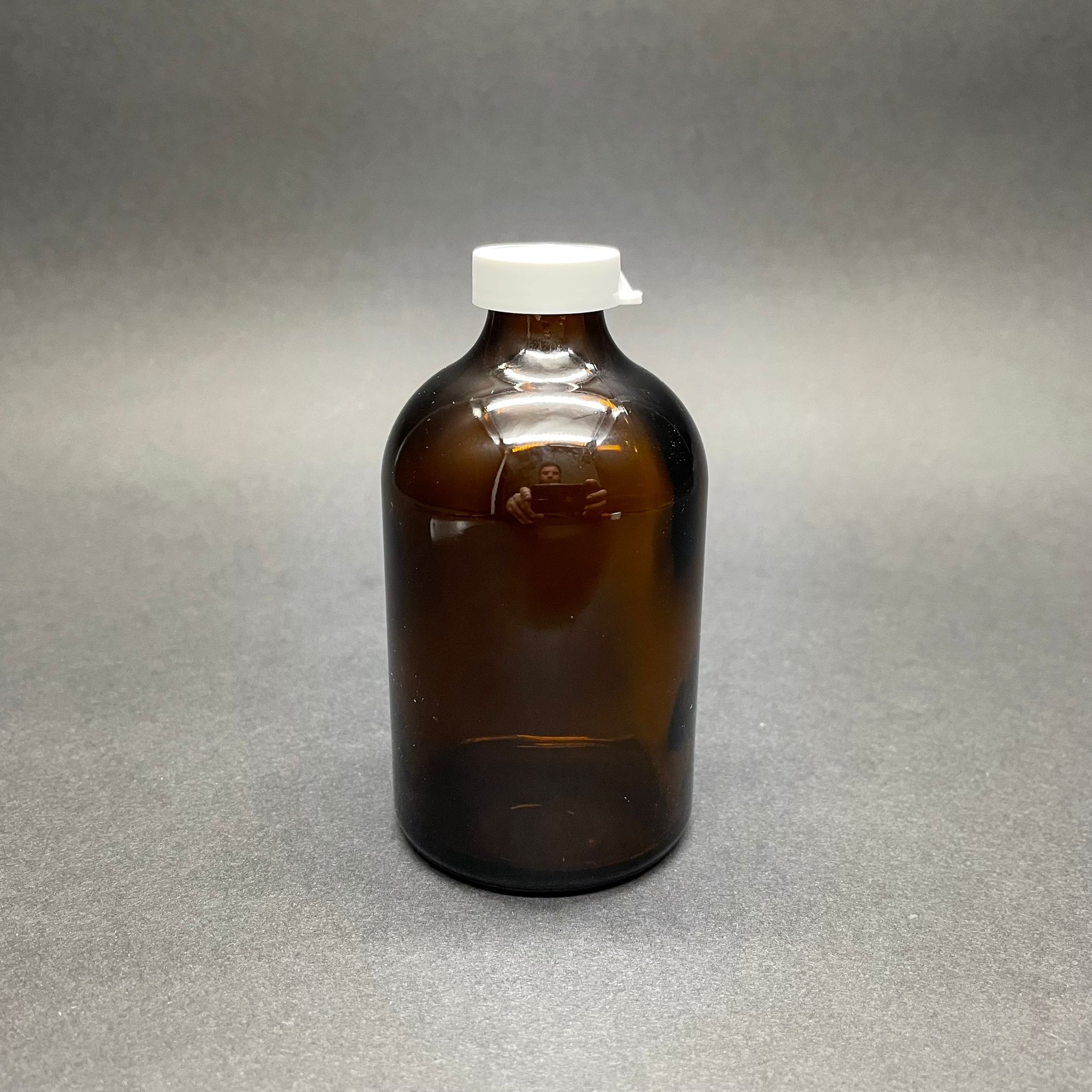 100 Cc Amber Flakon Penisilin Şişesi - Beyaz Kapaklı - 100 Ml Kapaklı Kahverengi Cam Şişe - Sızdırmaz - Elle Kapanır