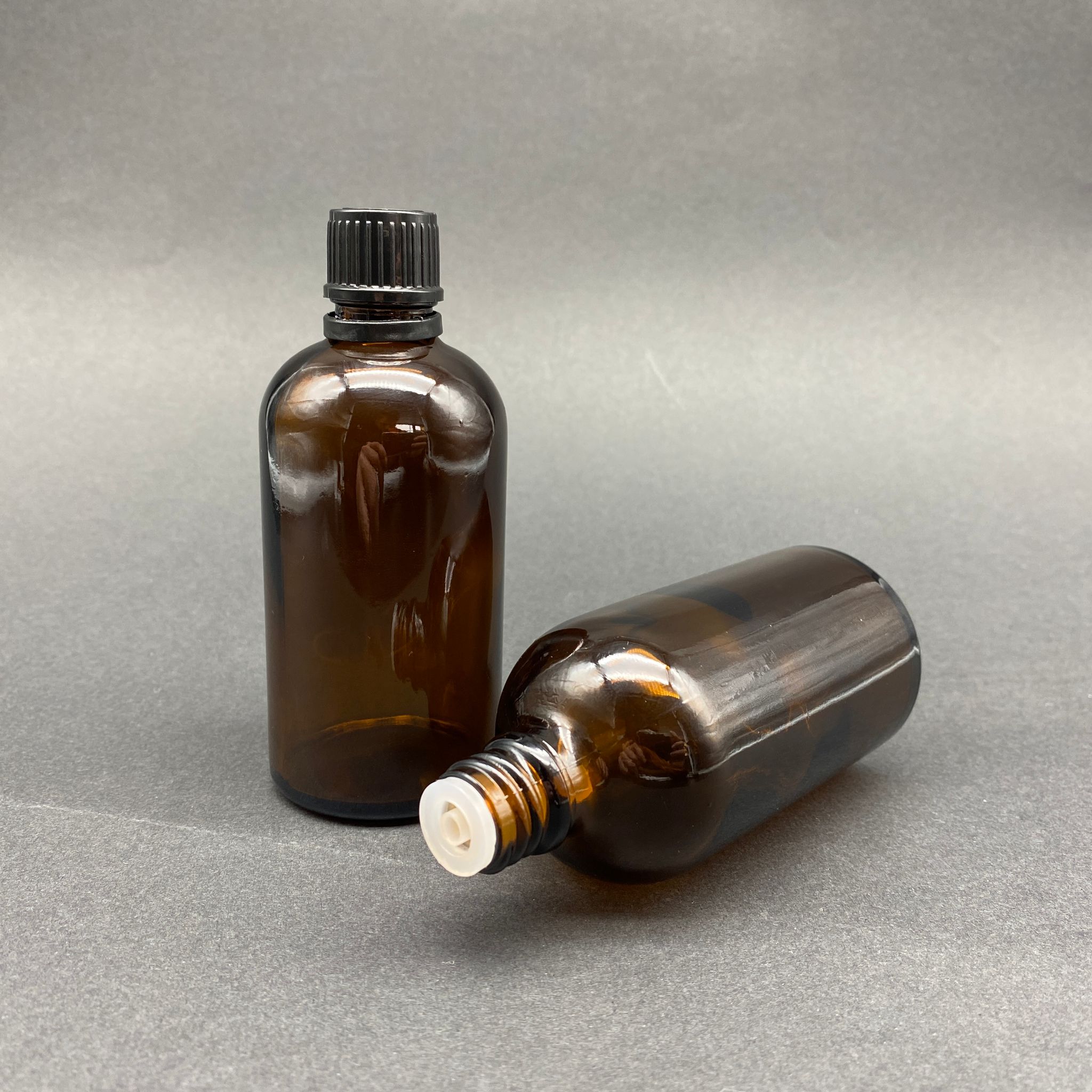 100 Cc Amber İçten Damlalıklı - Siyah Kilit Kapaklı Cam Şişe - 100 Ml Kahverengi Yeni İçten Damlalıklı Cam Şişe