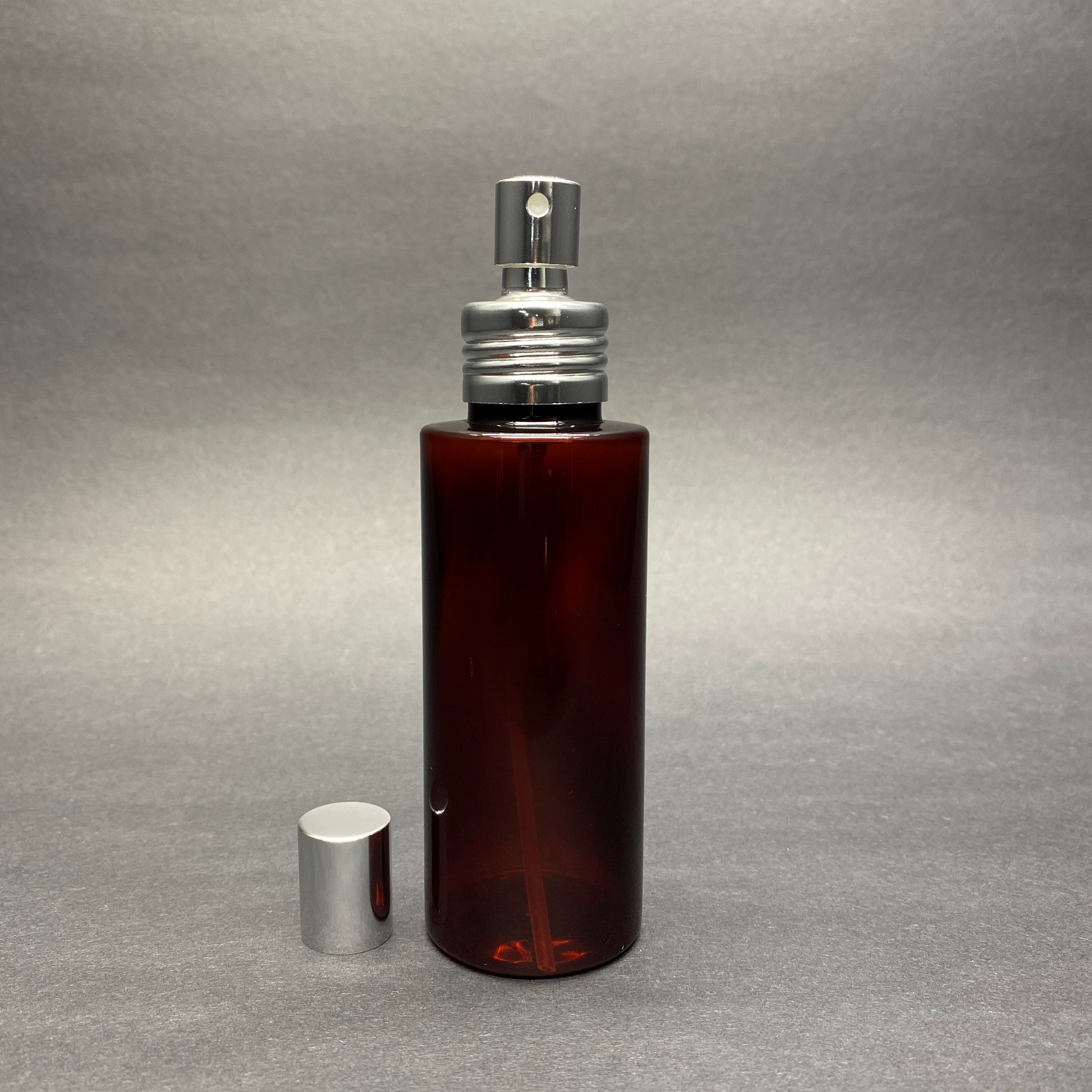 100 Cc Amber Küt Model Parfüm Kolonya Pet Şişe - Metal Spreyli Takım - 100 Ml Lüx Spreyli Parfüm - Kolonya Şişesi (Vidalı Ağız, Manüel Kapanıp Açılabilir)