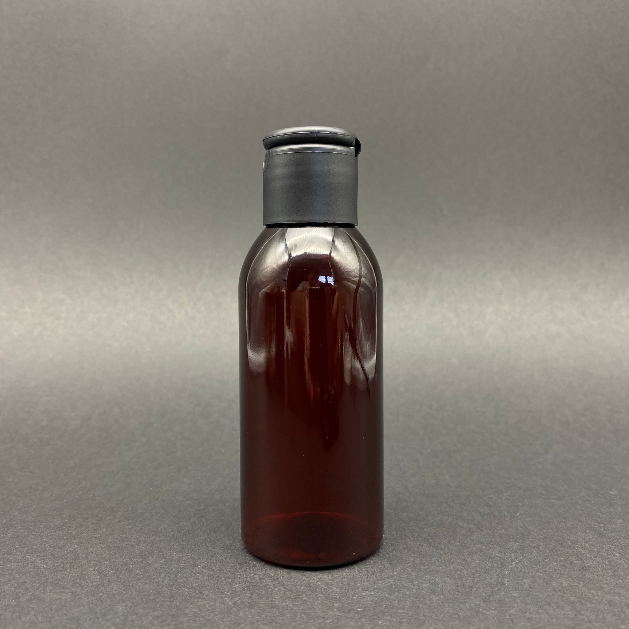 100 Cc Amber Sert Pet Şişe - Siyah Fliptop Kapaklı  - 100 Ml Kahverengi Plastik Akıtıcılı Şişe