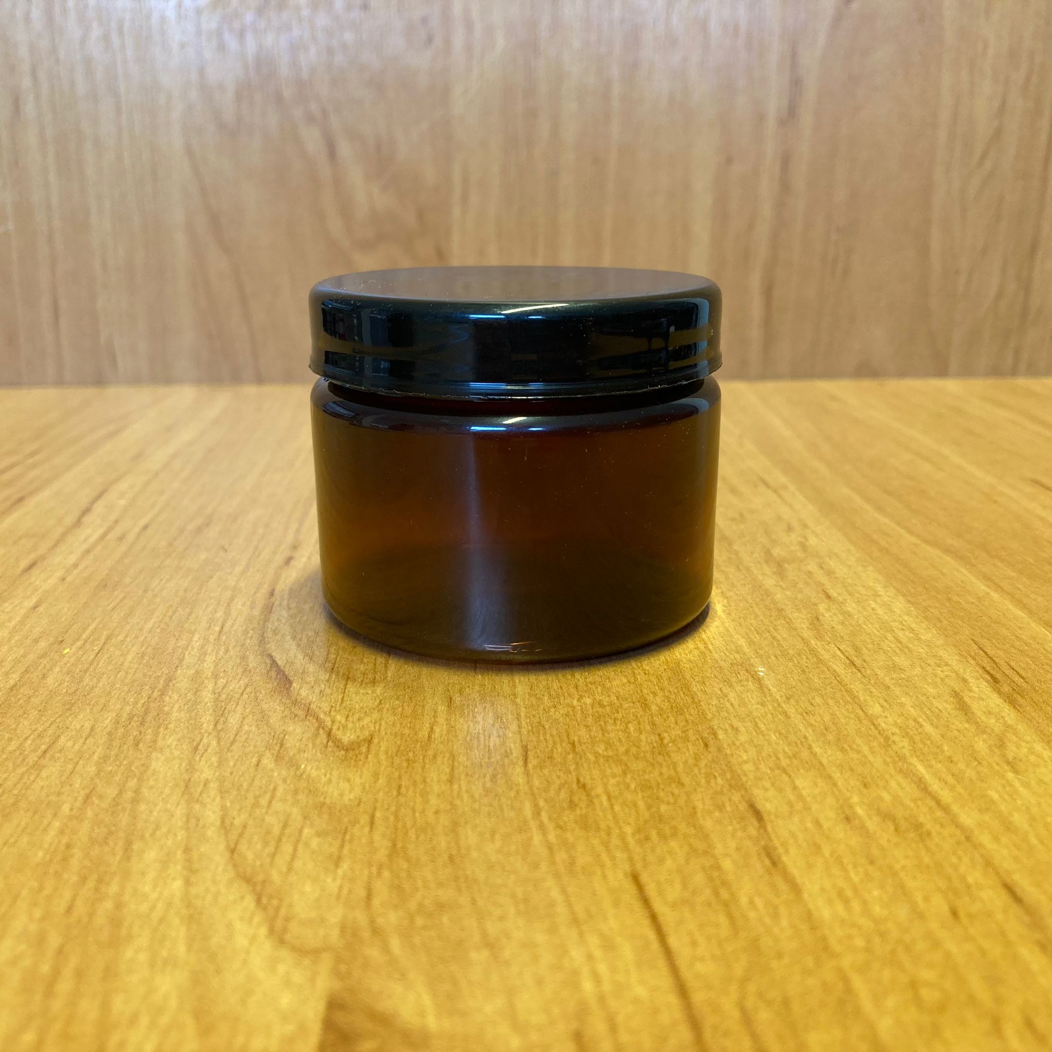 100 Cc Amber Sert Plastik Kavanoz - Siyah Kapaklı - 100 Ml Kahverengi Plastik Krem Kavanozu