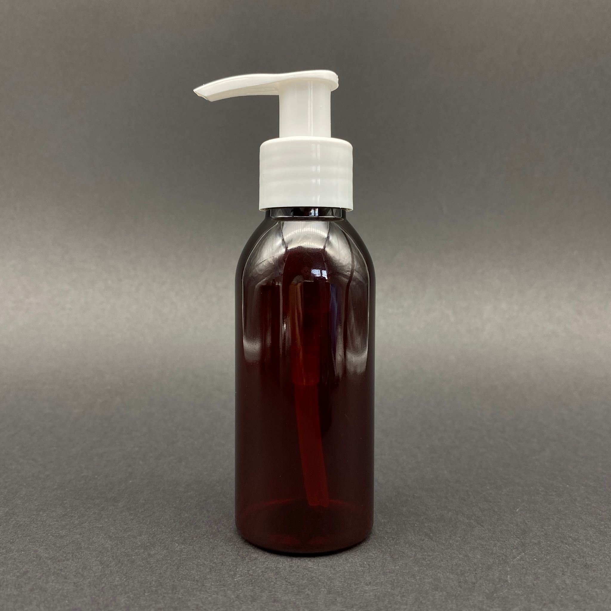 100 Cc Amber Sert Plastik Şişe Beyaz Pompalı Takım - 100 Ml Kahverengi Pompalı Pet Şişe