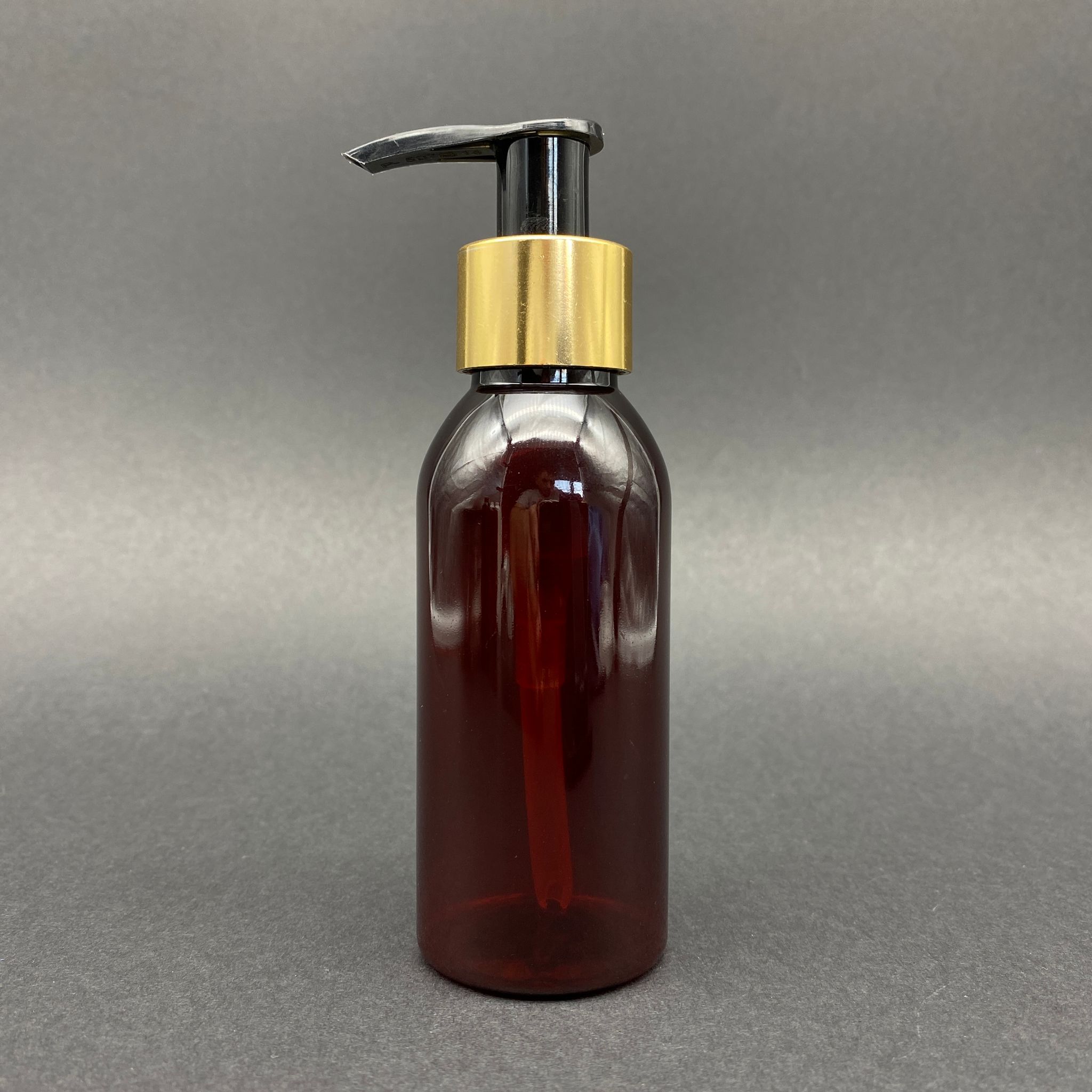100 Cc Amber Sert Plastik Şişe Gold Pompalı Takım - 100 Ml Kahverengi Pompalı Pet Şişe