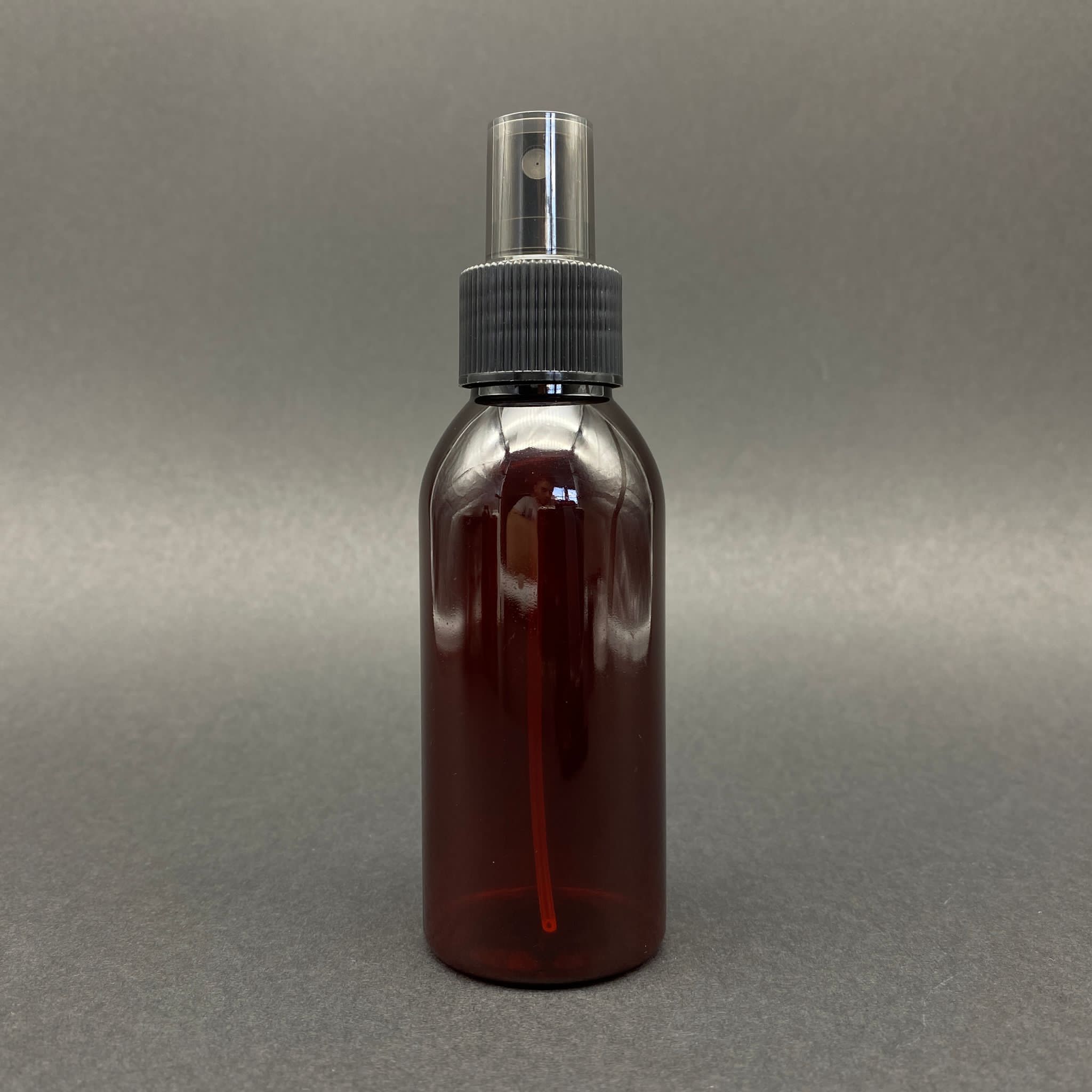 100 Cc Amber Sert Plastik Şişe Siyah Spreyli Takım - 100 Ml Kahverengi Spreyli Pet Şişe