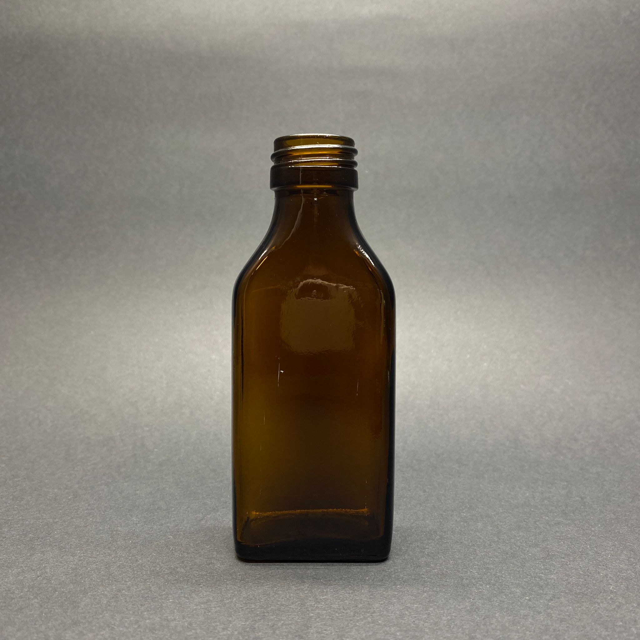100 Cc Amber Yassı Cam Şişe Kapaksız (28 Ağız) - 100 Ml Yassı Amber Cam Şişe