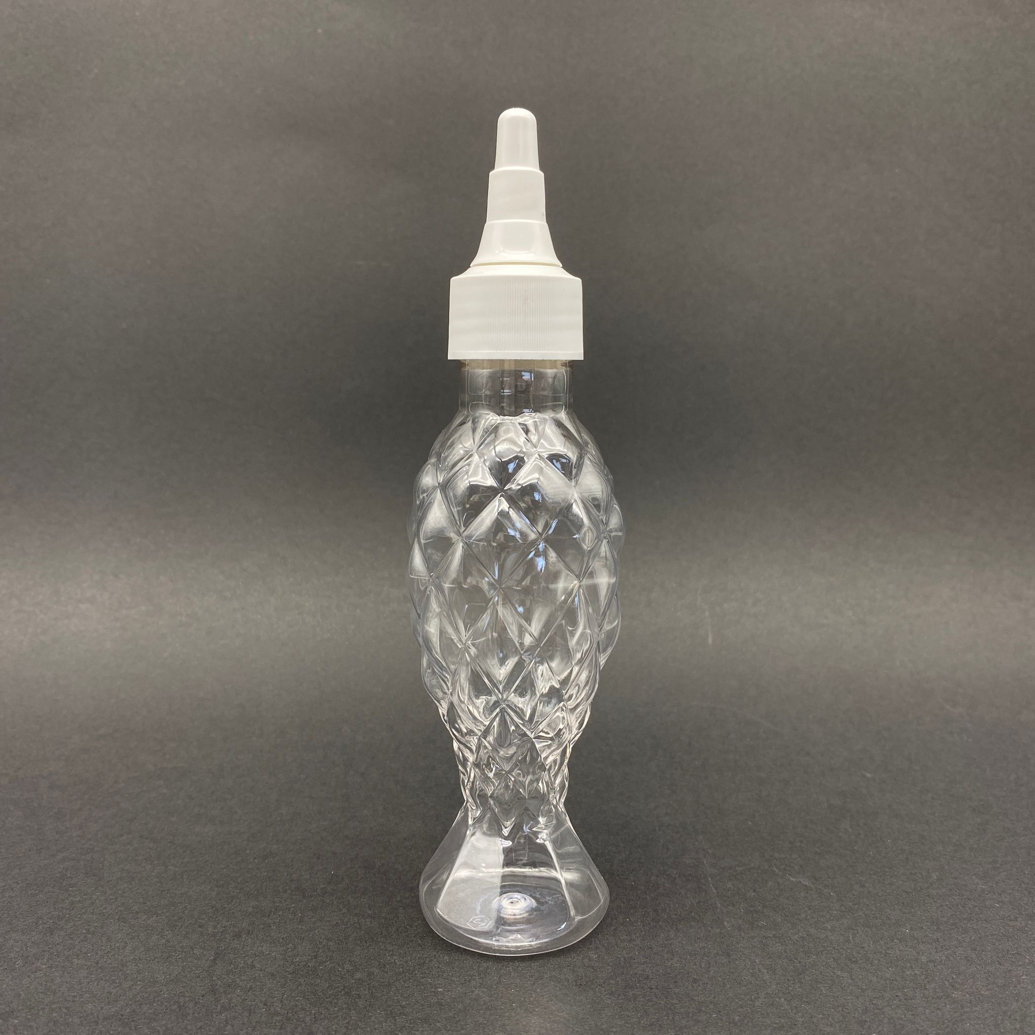 100 Cc Balıksırtı Şişe - Beyaz Asansör Kapaklı - 100 Ml Akıtıcılı Plastik Şişe