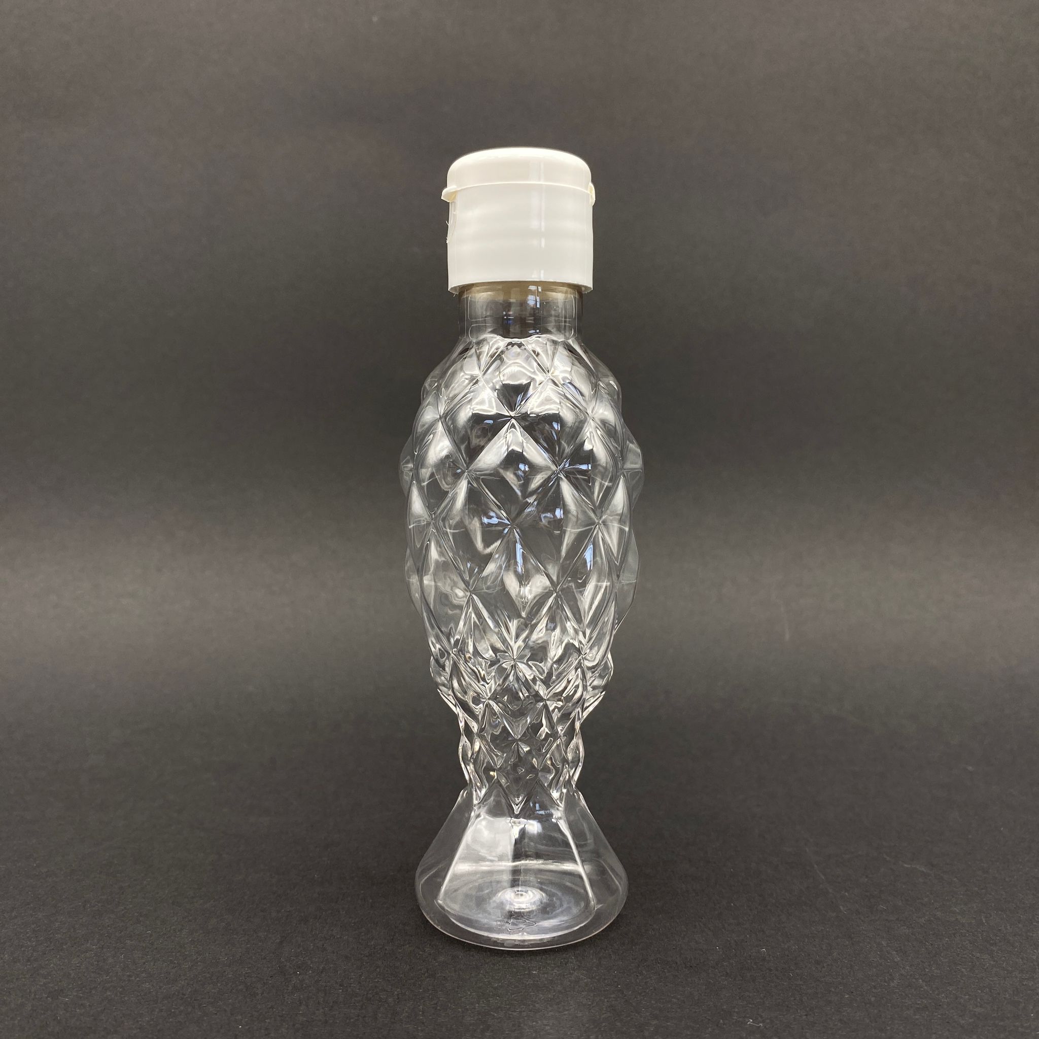 100 Cc Balıksırtı Şişe - Beyaz Fliptop Akıtıcı Kapaklı  - 100 Ml Akıtıcılı Plastik Şişe