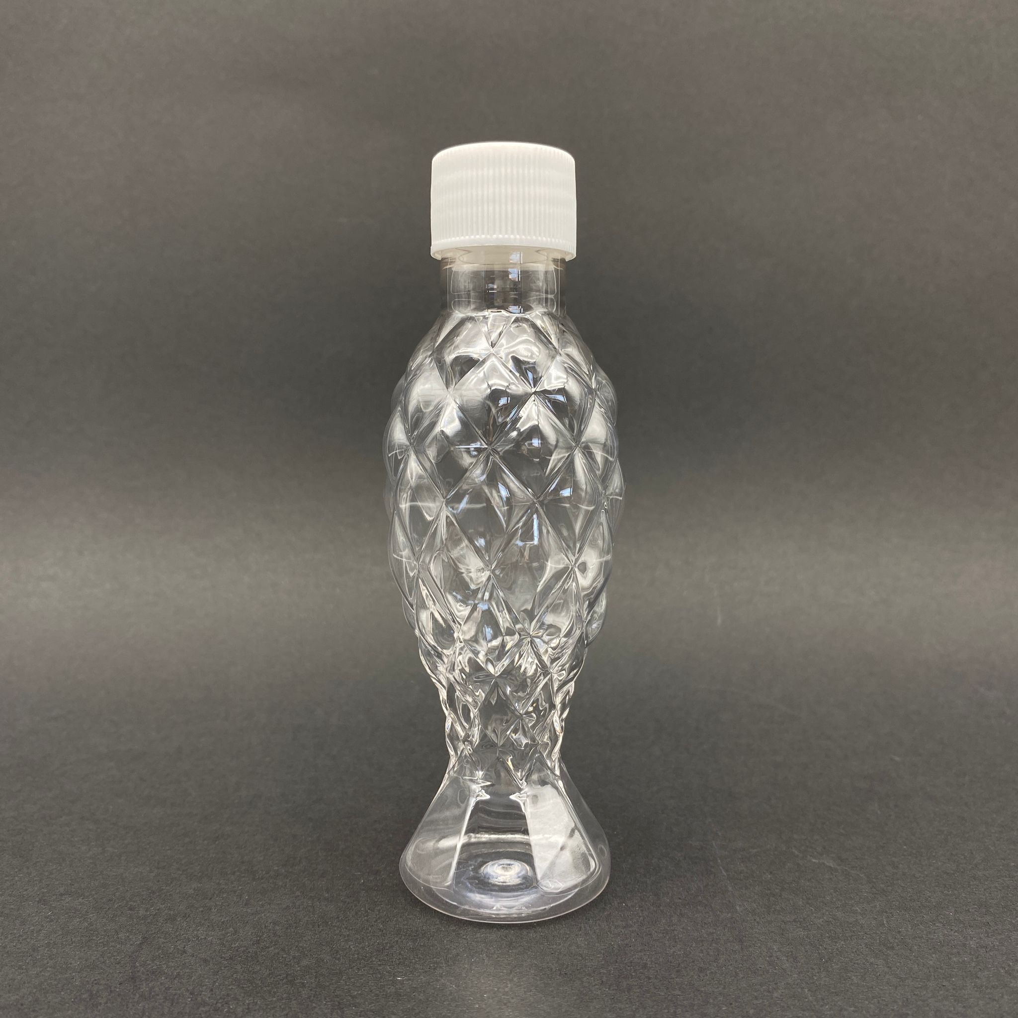100 Cc Balıksırtı Şişe - Beyaz Kapaklı - 100 Ml Kapaklı Plastik Şişe