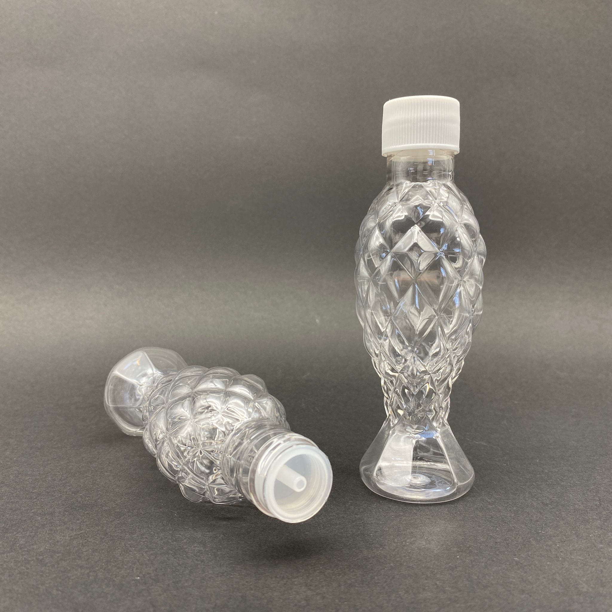 100 Cc Balıksırtı Şişe - Beyaz Kapaklı - Kolonya Tıpalı - 100 Ml Plastik Kolonya Şişesi