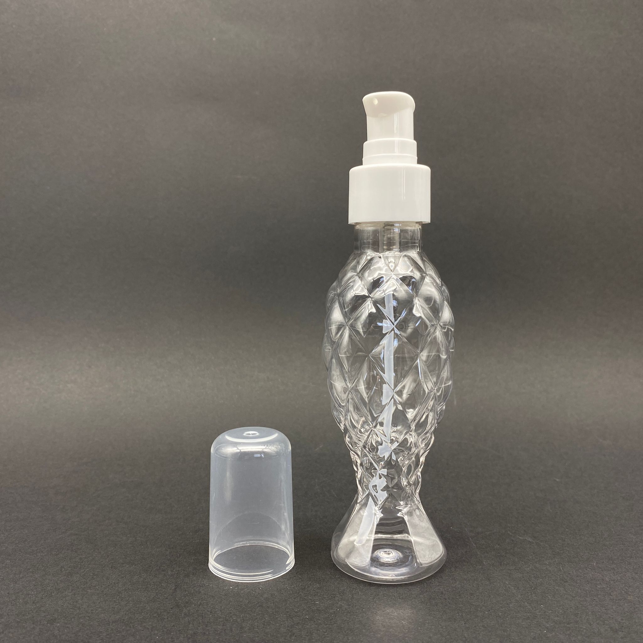 100 Cc Balıksırtı Şişe - Beyaz Losyon Pompalı Takım - 100 Ml Losyon Pompalı Plastik Şişe