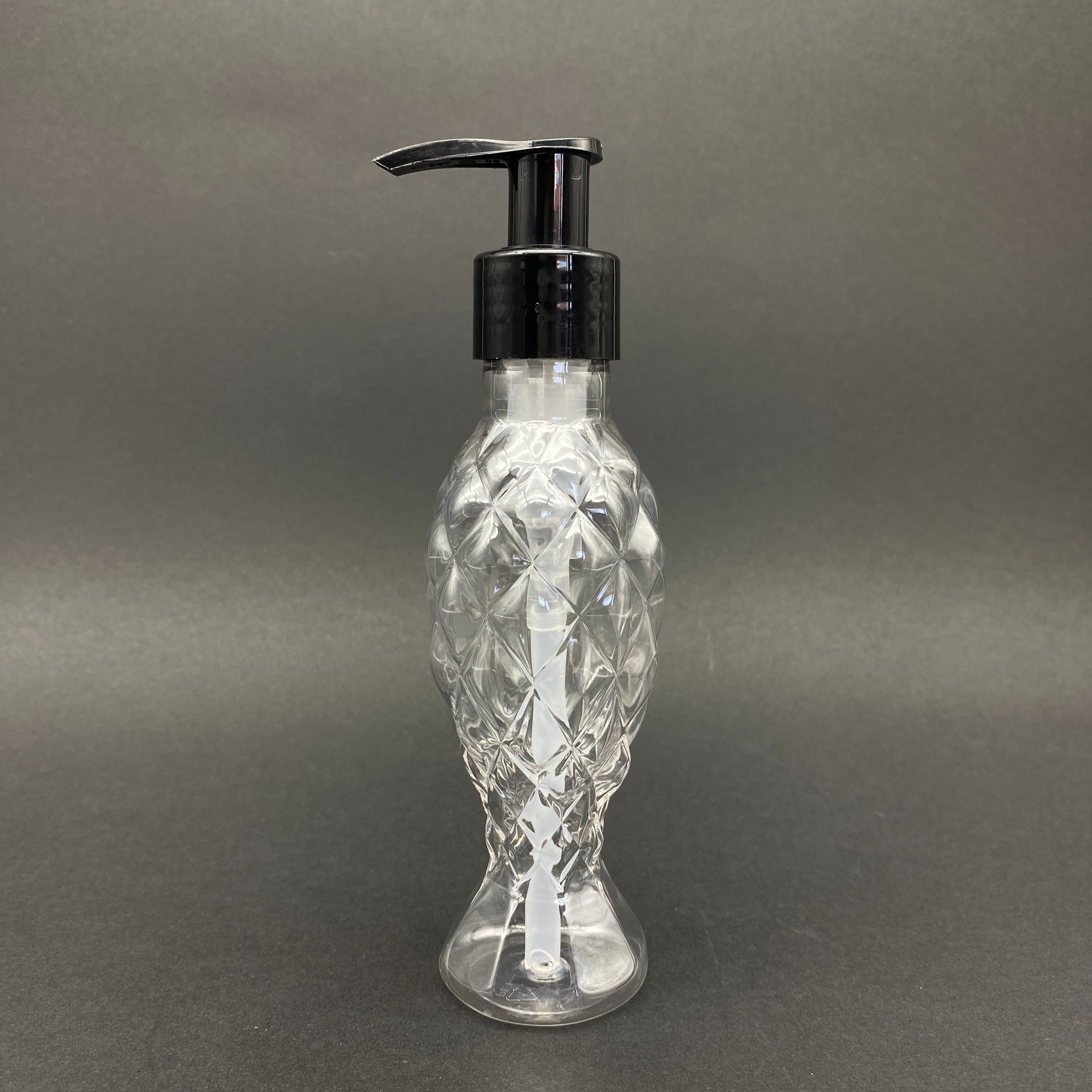 100 Cc Balıksırtı Şişe - Siyah Pompalı Takım - 100 Ml Pompalı Plastik Şişe