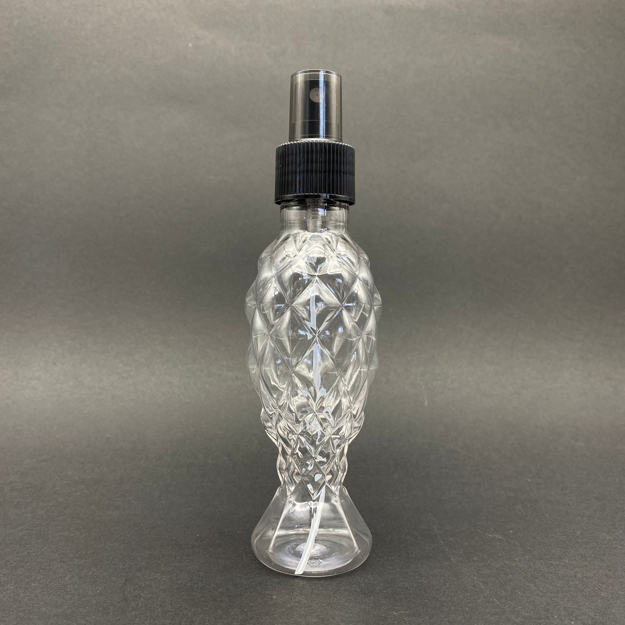 100 Cc Balıksırtı Şişe - Siyah Spreyli Takım - 100 Ml Spreyli Plastik Kolonya Şişesi