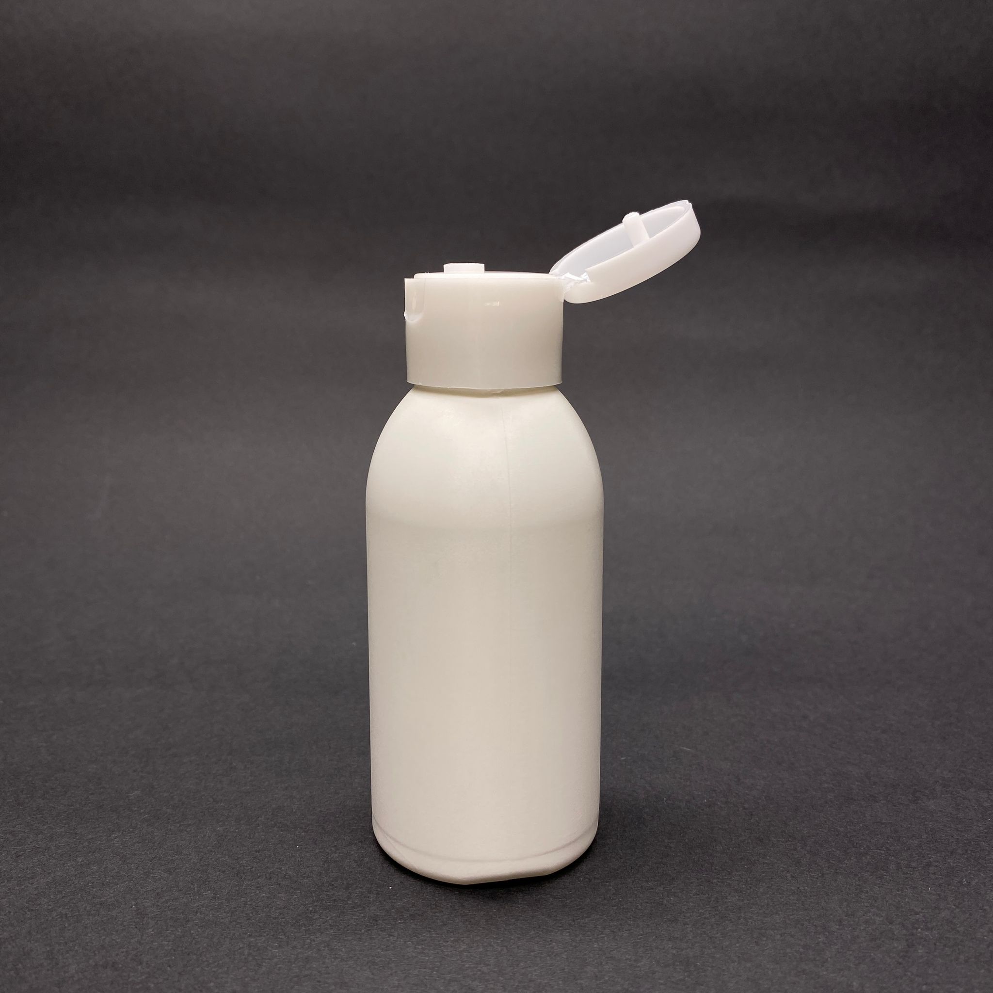 100 Cc Beyaz Mat Sert Şişe - Şeffaf Akıtıcılı Fliptop Kapaklı - Çıtçıt Kapaklı- 100 Ml Kapaklı Plastik Şişe