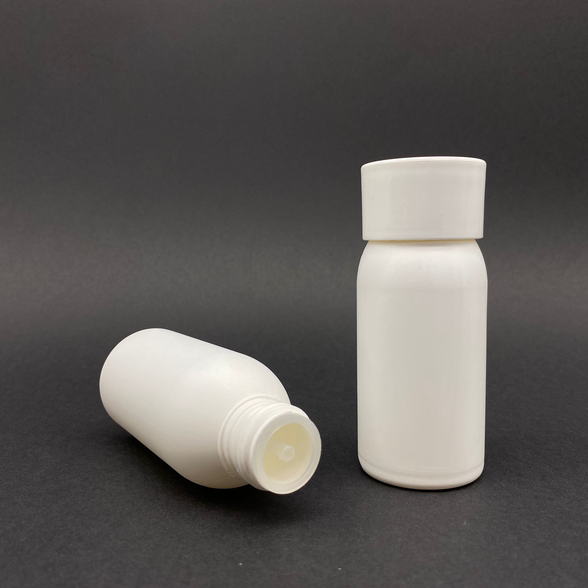 100 Cc Beyaz Polietilen Sert Şişe - Beyaz Derin Kapaklı - Kolonya Tıpalı - 100 Ml Kapaklı Plastik Şişe