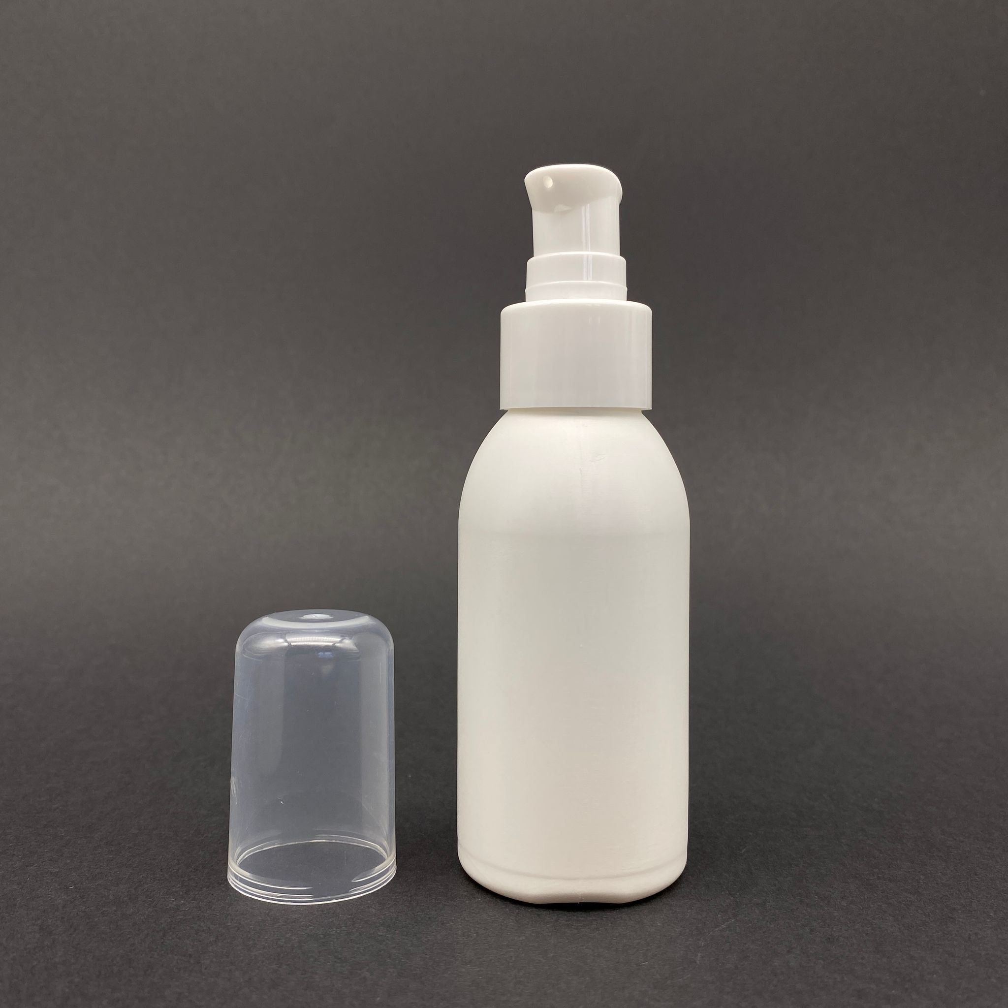 100 Cc Beyaz Polietilen Sert Şişe - Beyaz Losyon Pompalı - 100 Ml Pompalı Plastik Şişe