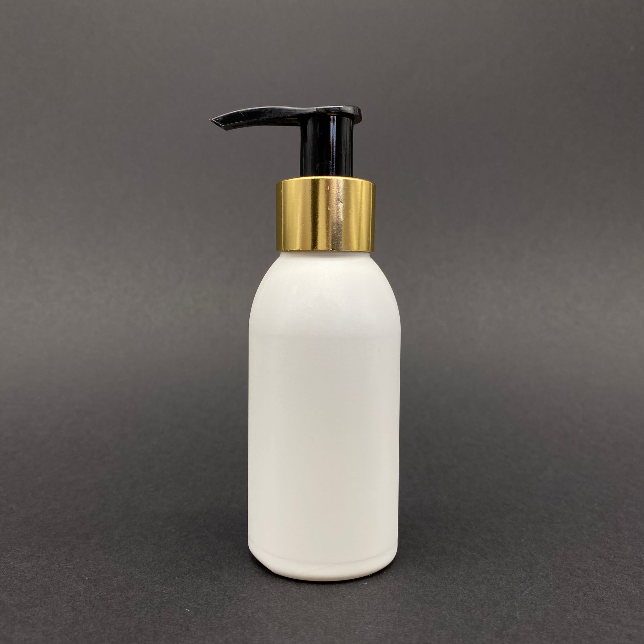 100 Cc Beyaz Polietilen Sert Şişe - Gold Pompalı - 100 Ml Pompalı Plastik Şişe